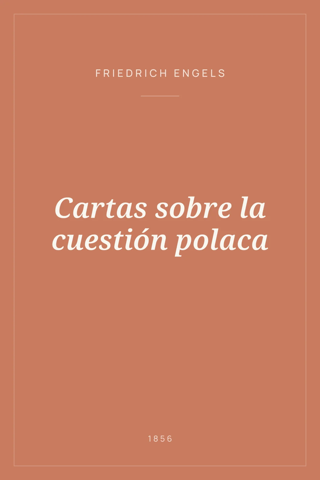 Portada de Cartas sobre la cuestión polaca