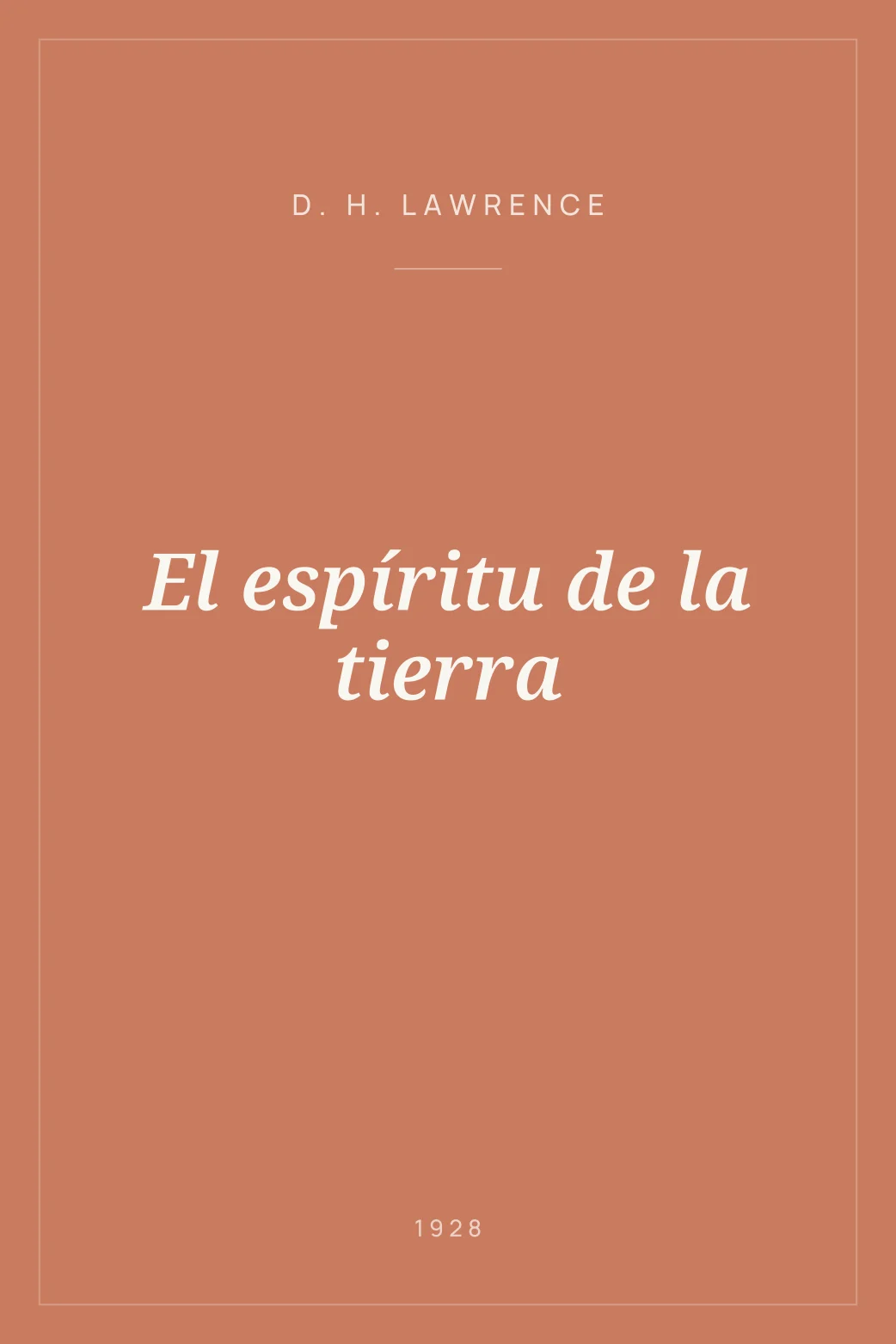 Portada de El espíritu de la tierra