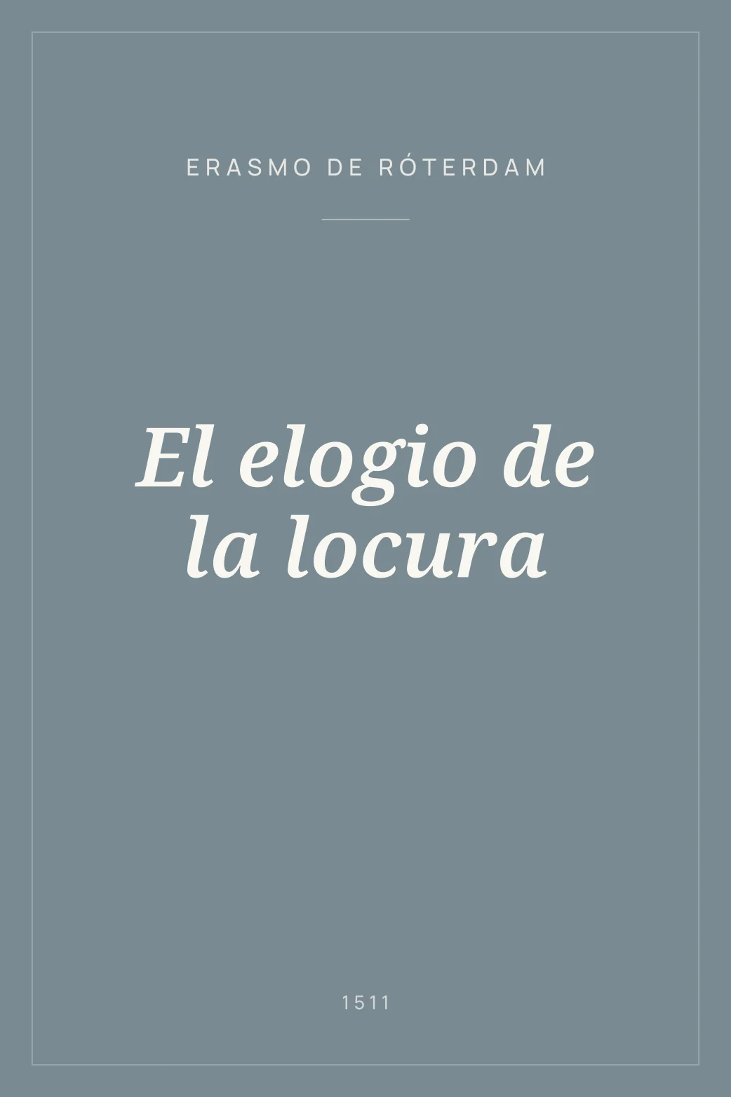 Portada de El elogio de la locura