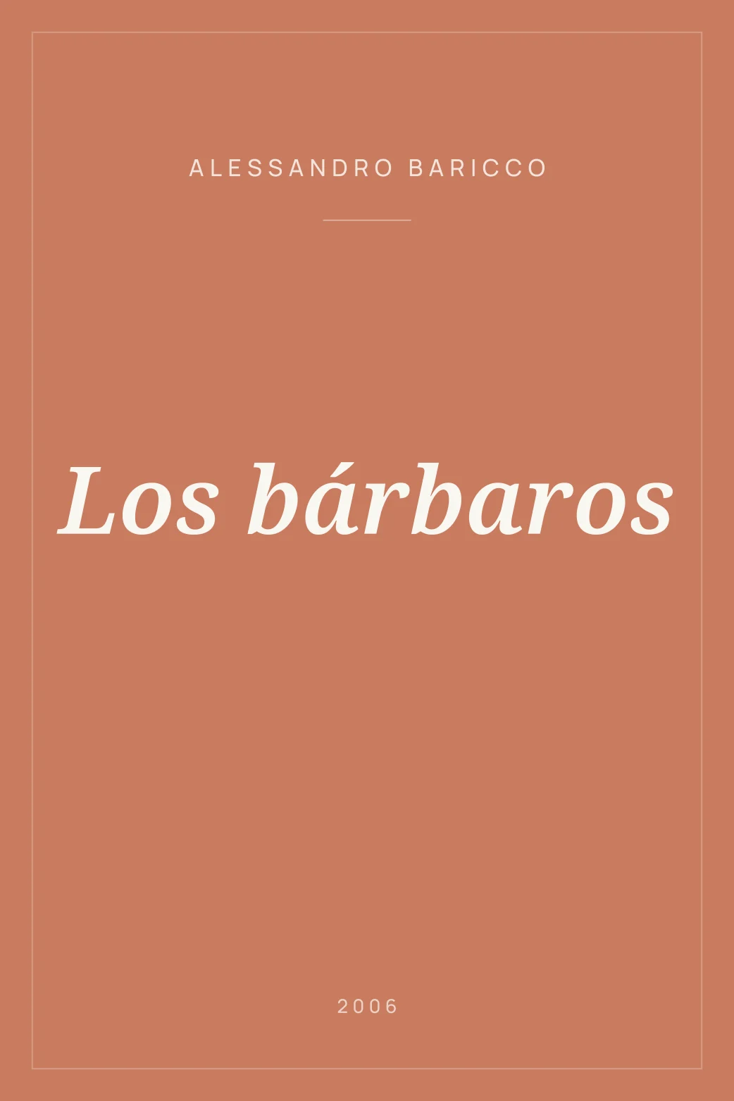 Portada de Los bárbaros