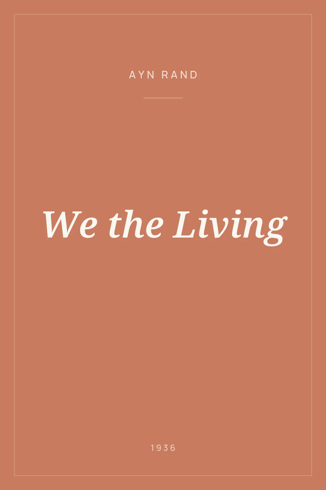 Portada de We the Living