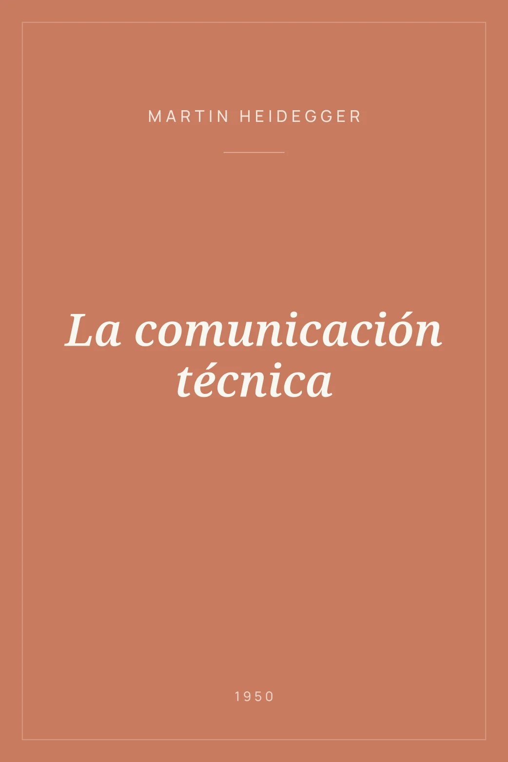 Portada de La comunicación técnica