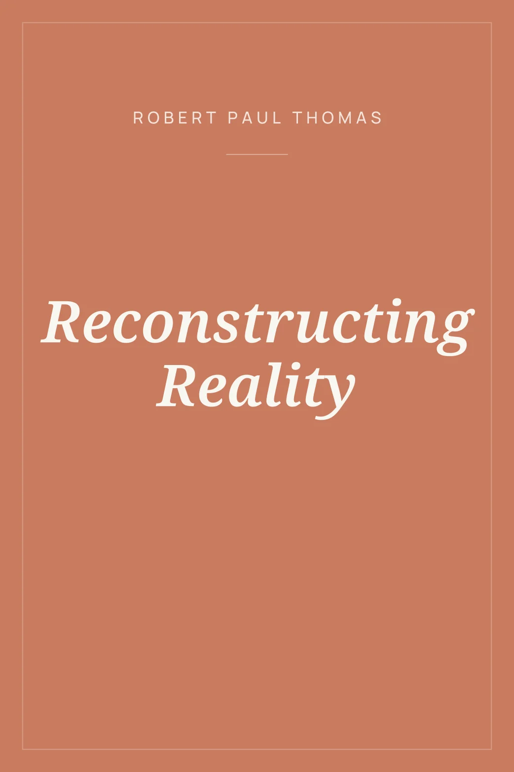 Portada de Reconstructing Reality