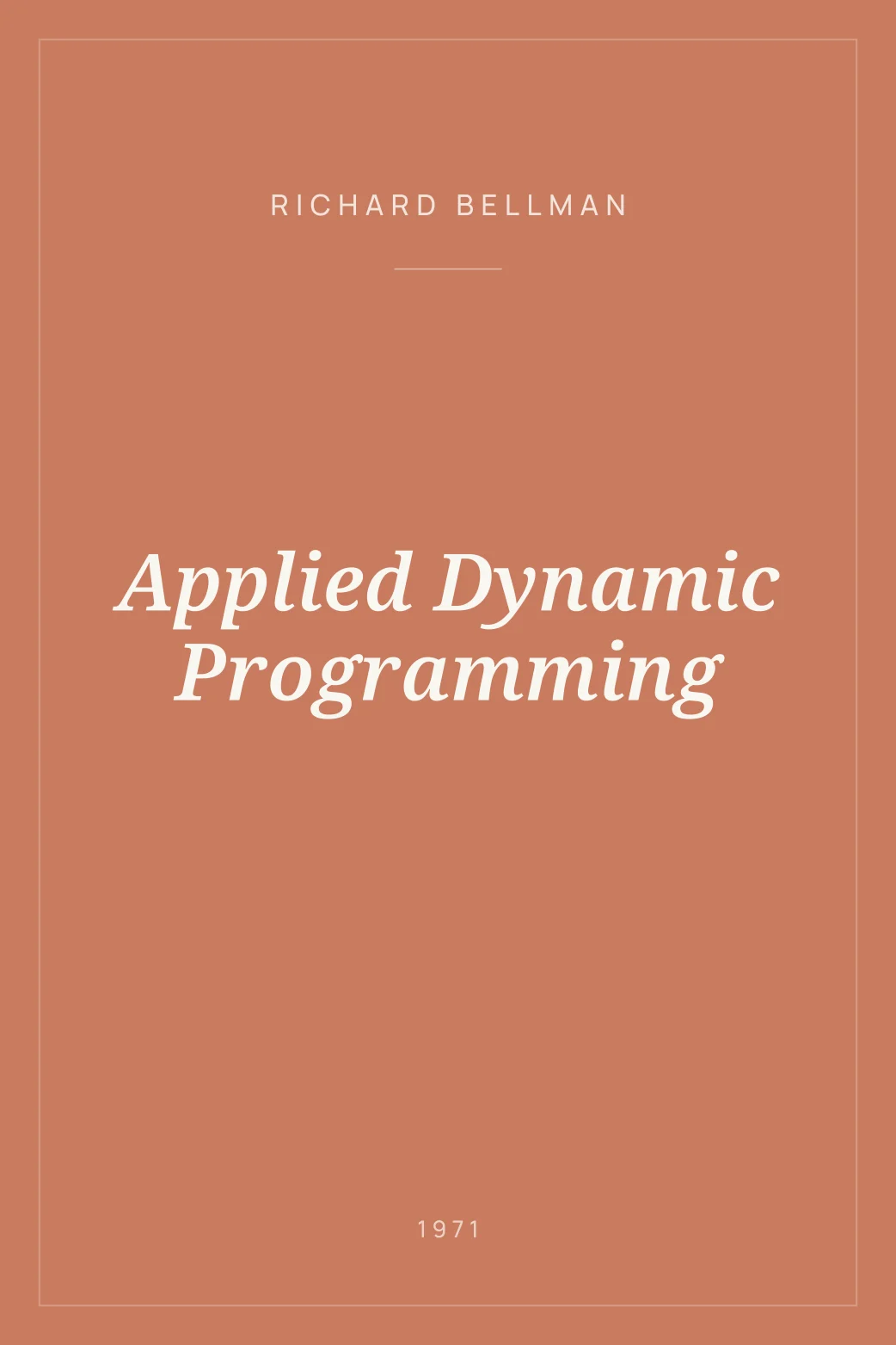 Portada de Applied Dynamic Programming