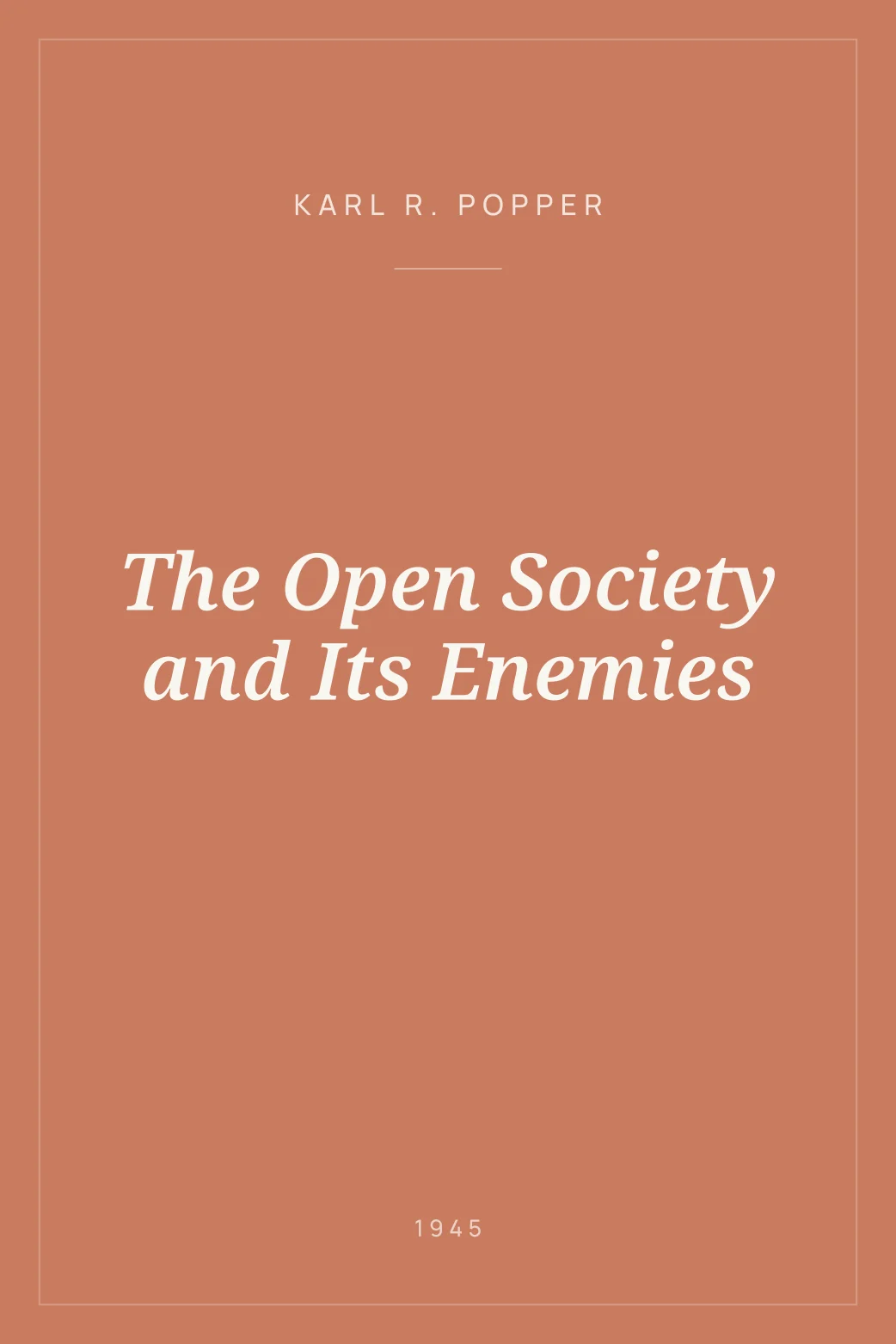 Portada de The Open Society and Its Enemies