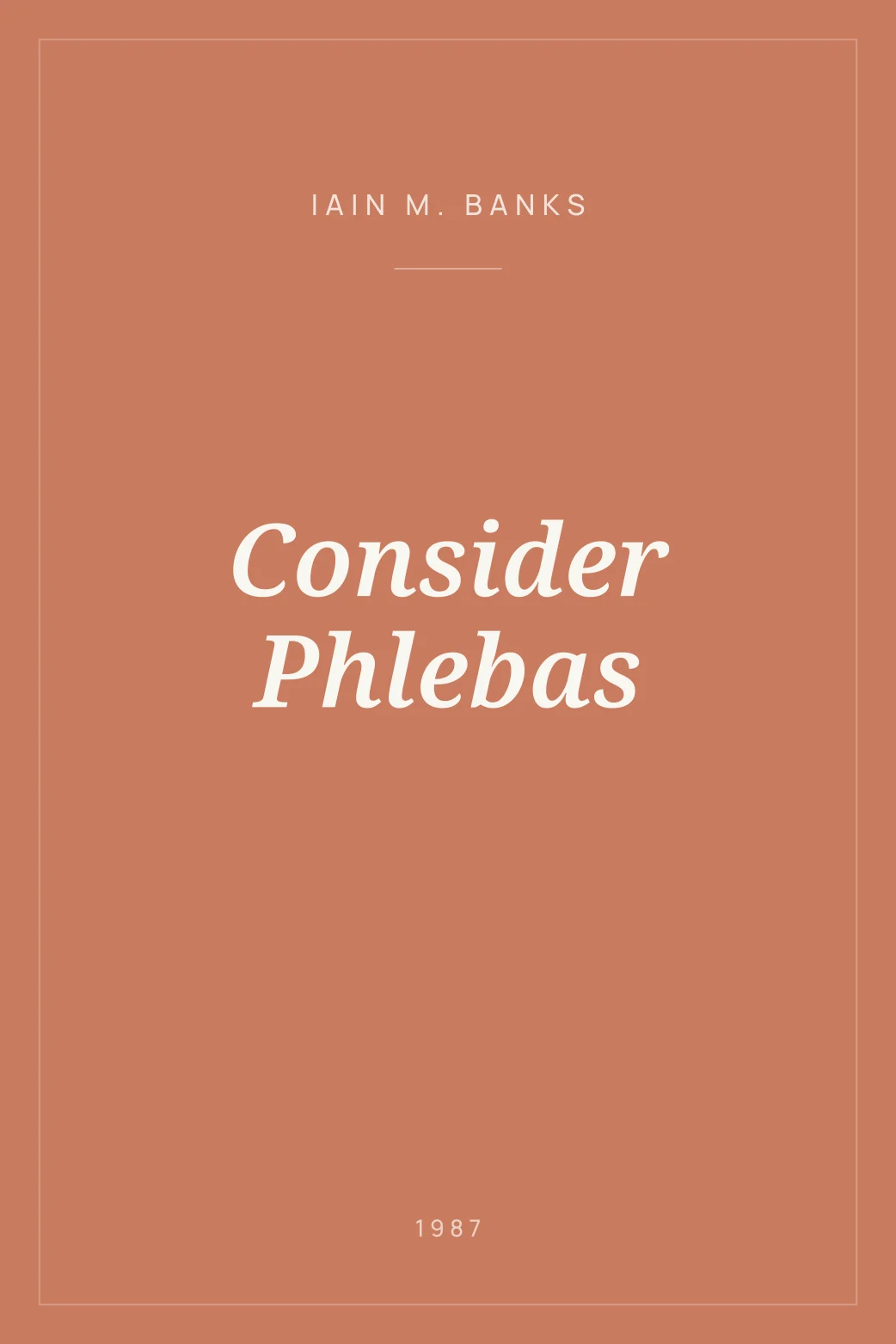 Portada de Consider Phlebas