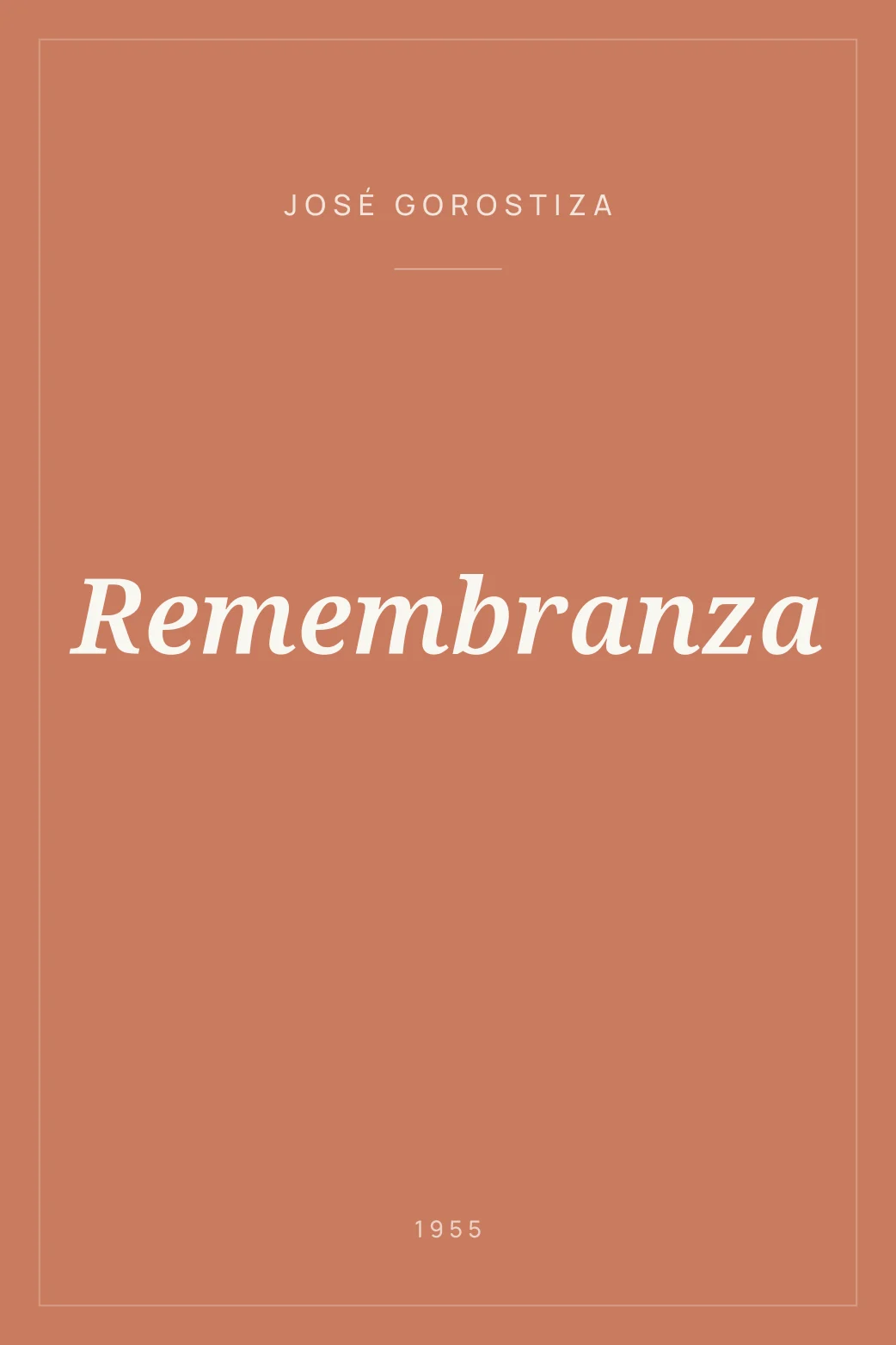 Portada de Remembranza