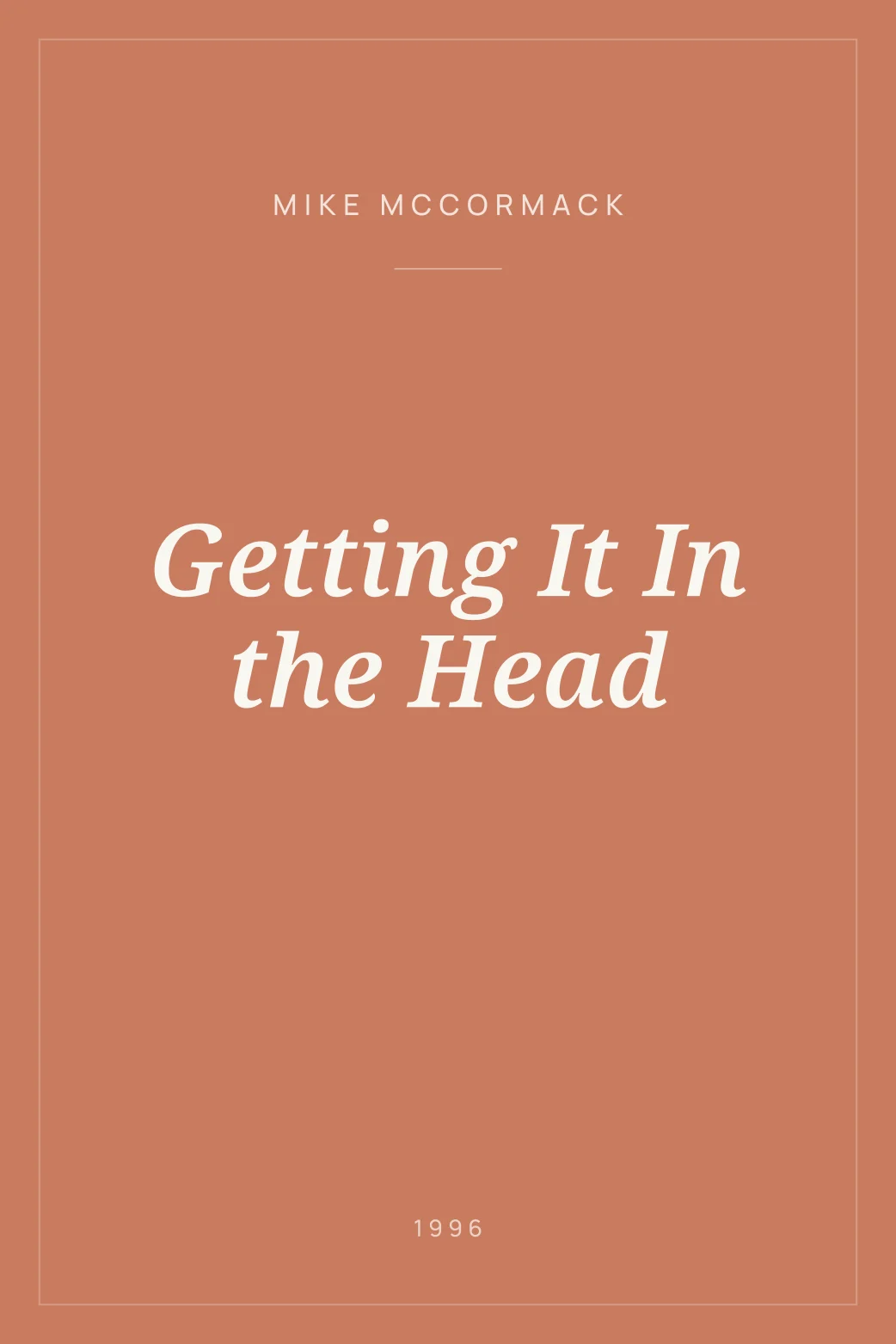 Portada de Getting It In the Head
