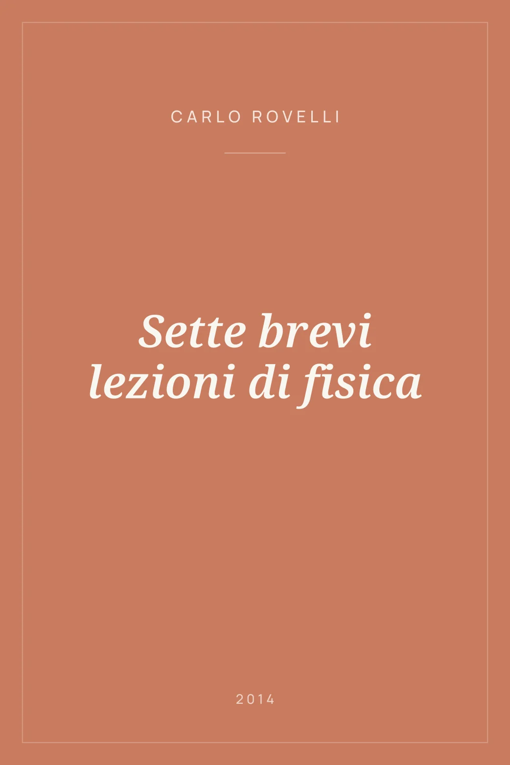 Portada de Sette brevi lezioni di fisica