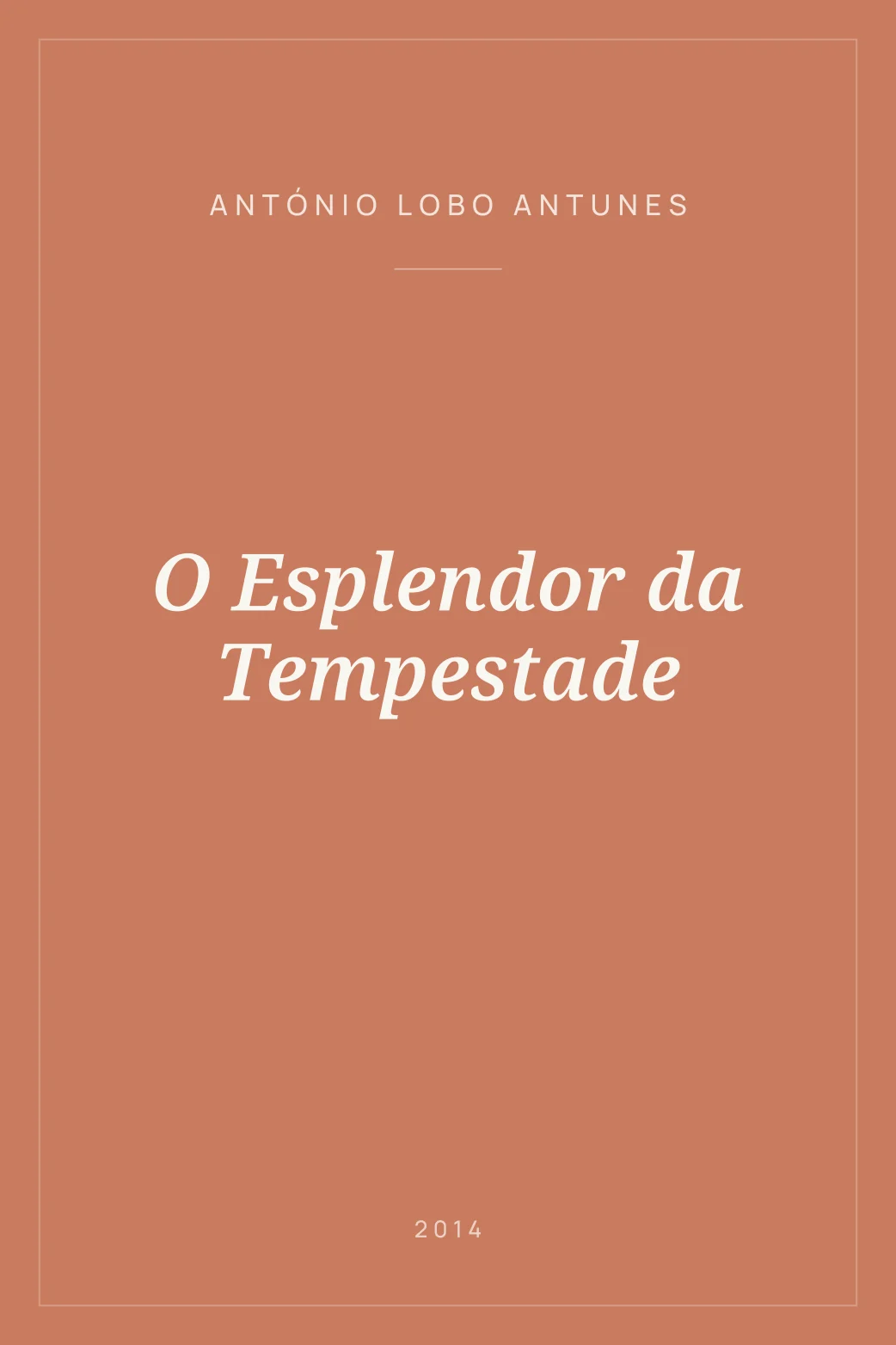 Portada de O Esplendor da Tempestade