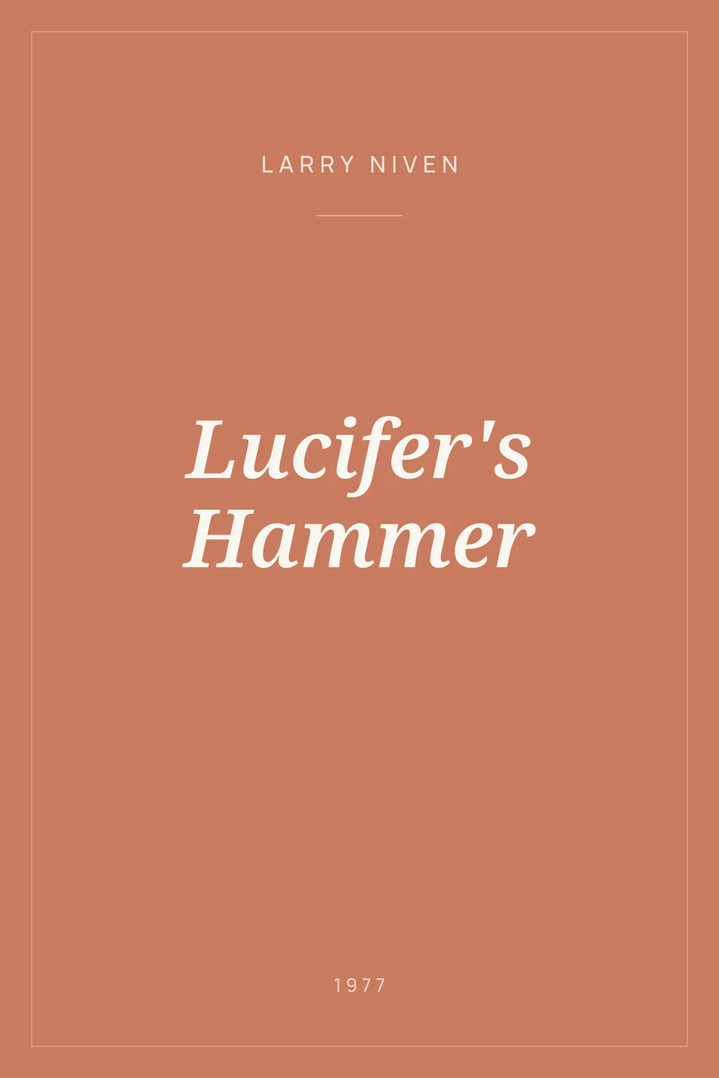 Portada de Lucifer's Hammer