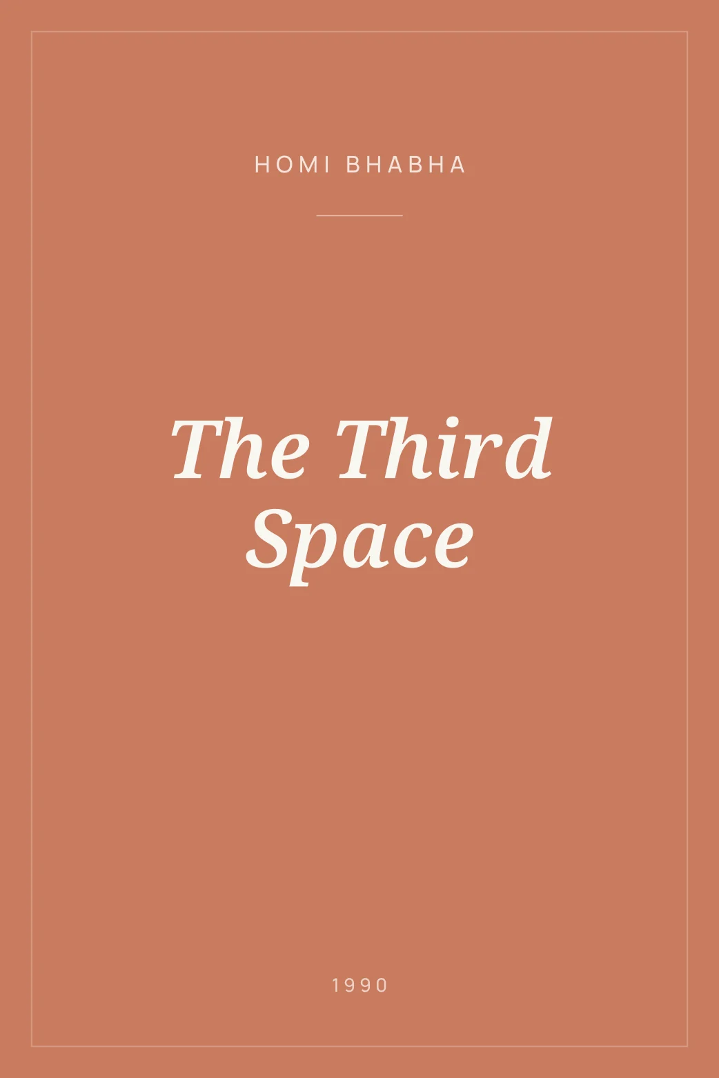 Portada de The Third Space