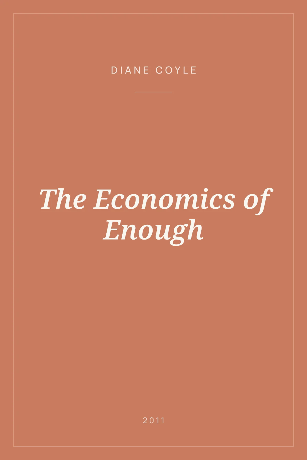 Portada de The Economics of Enough
