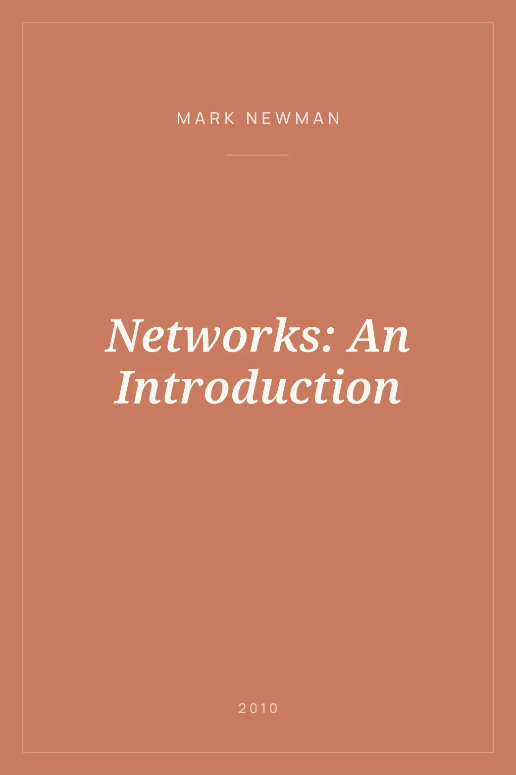 Portada de Networks: An Introduction