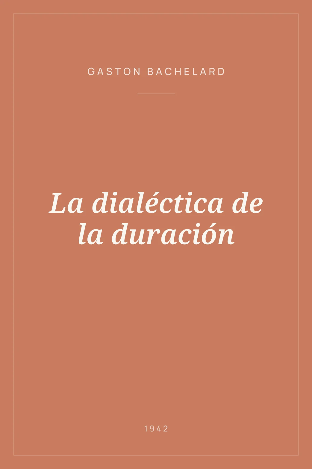 Portada de La dialéctica de la duración