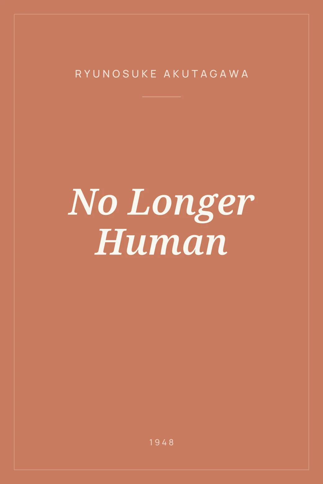 Portada de No Longer Human