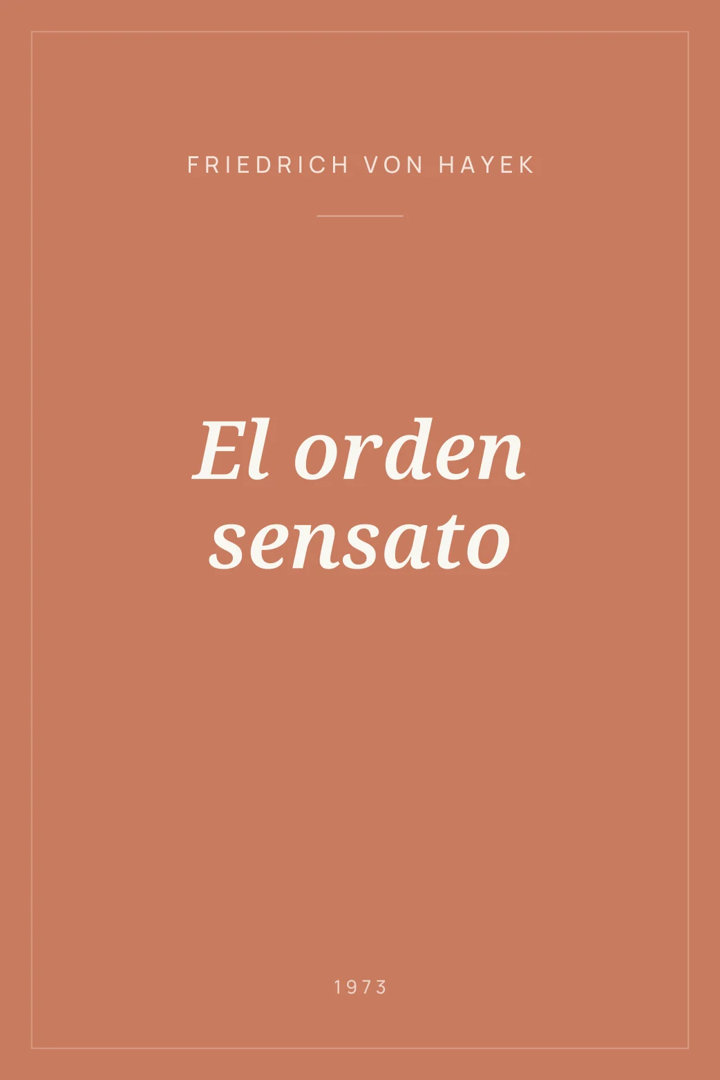 Portada de El orden sensato