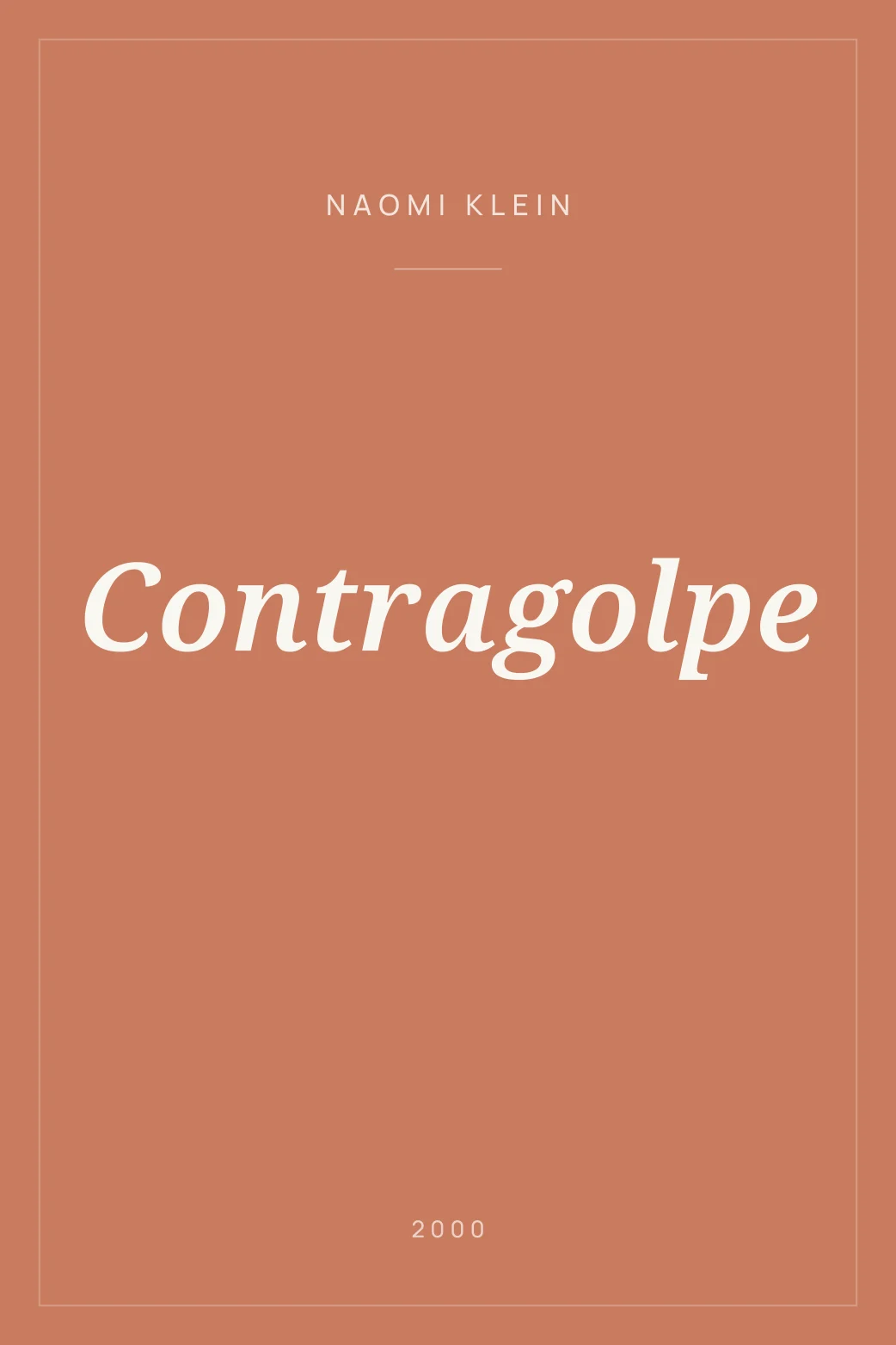 Portada de Contragolpe