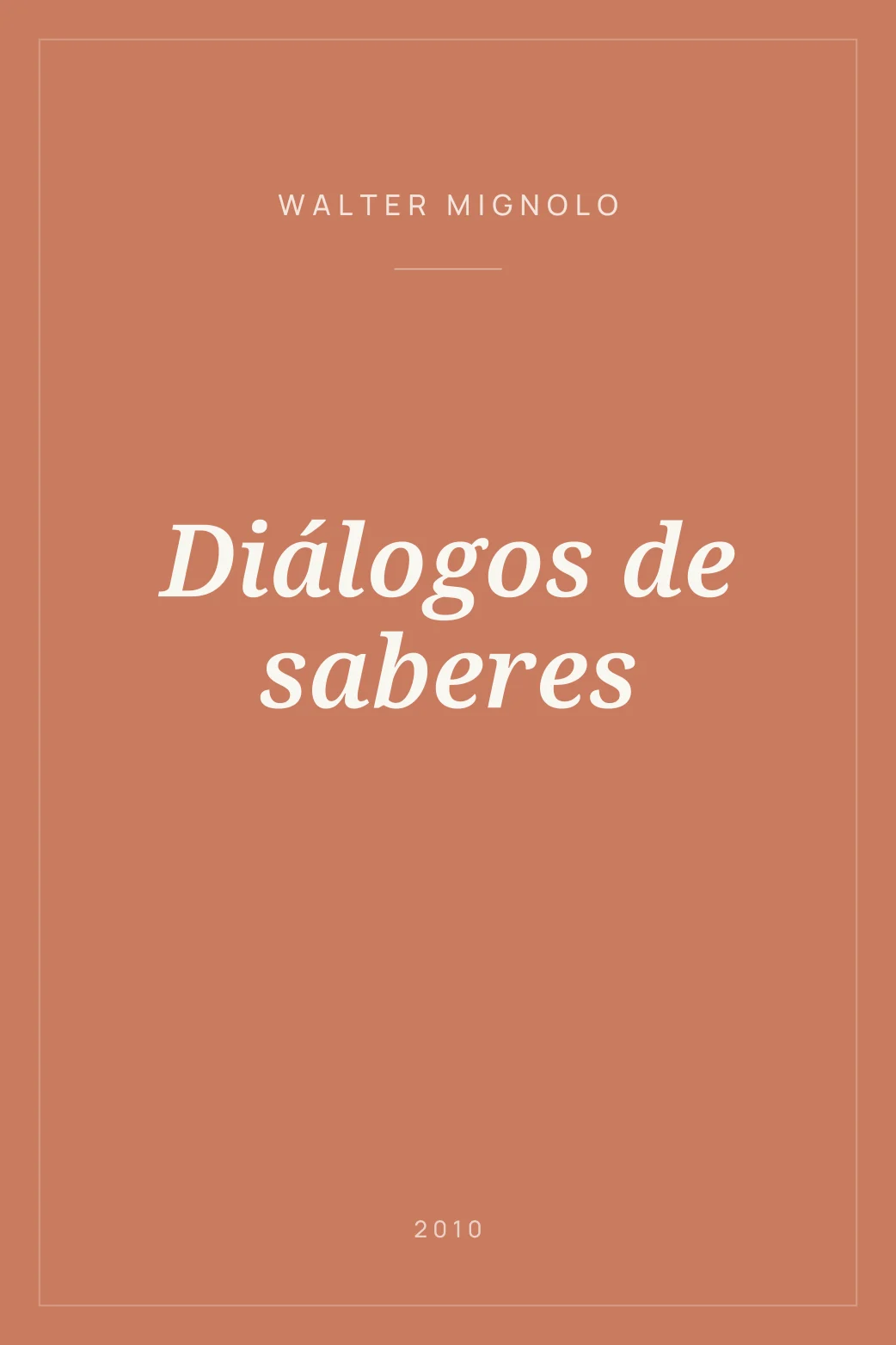 Portada de Diálogos de saberes