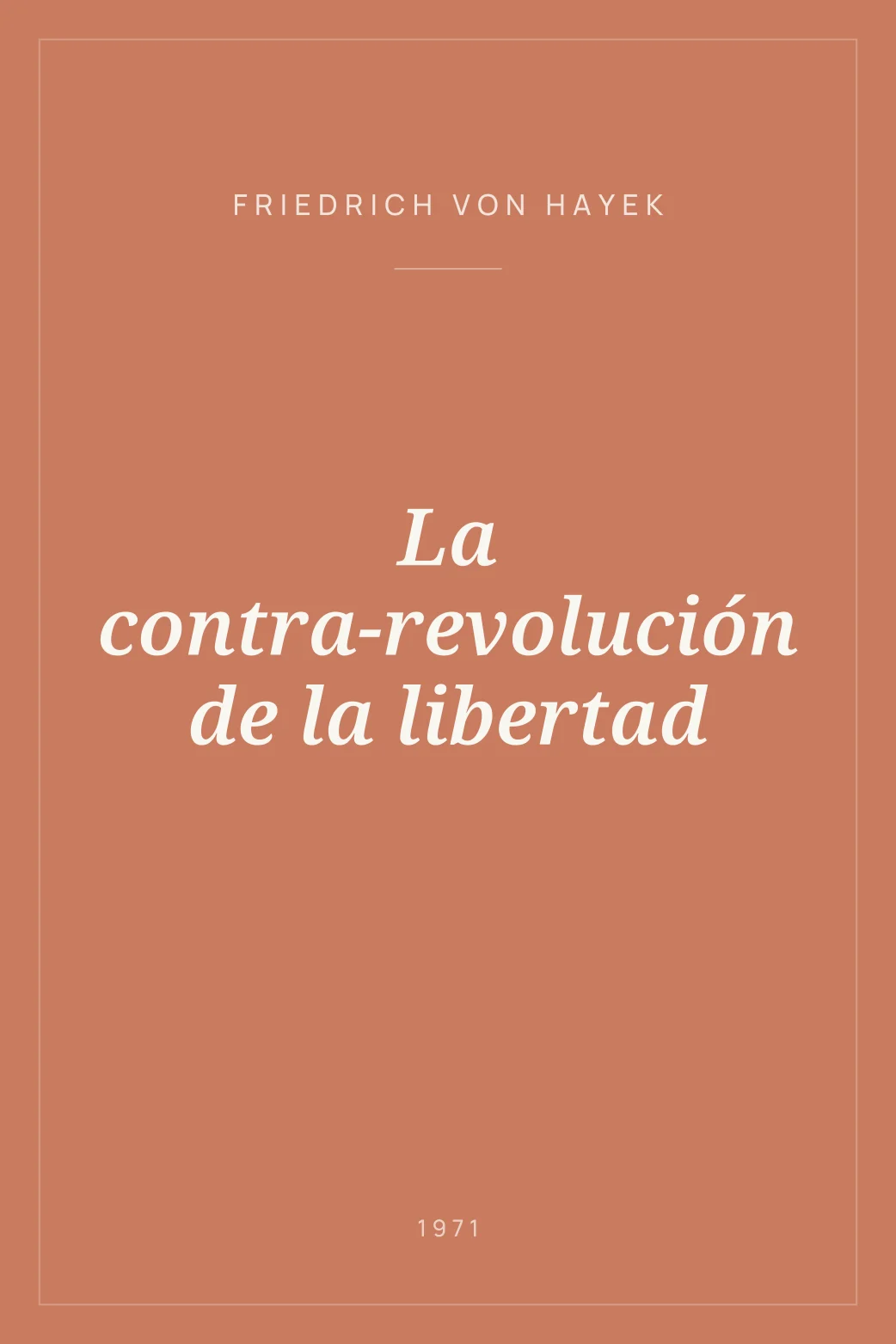 Portada de La contra-revolución de la libertad