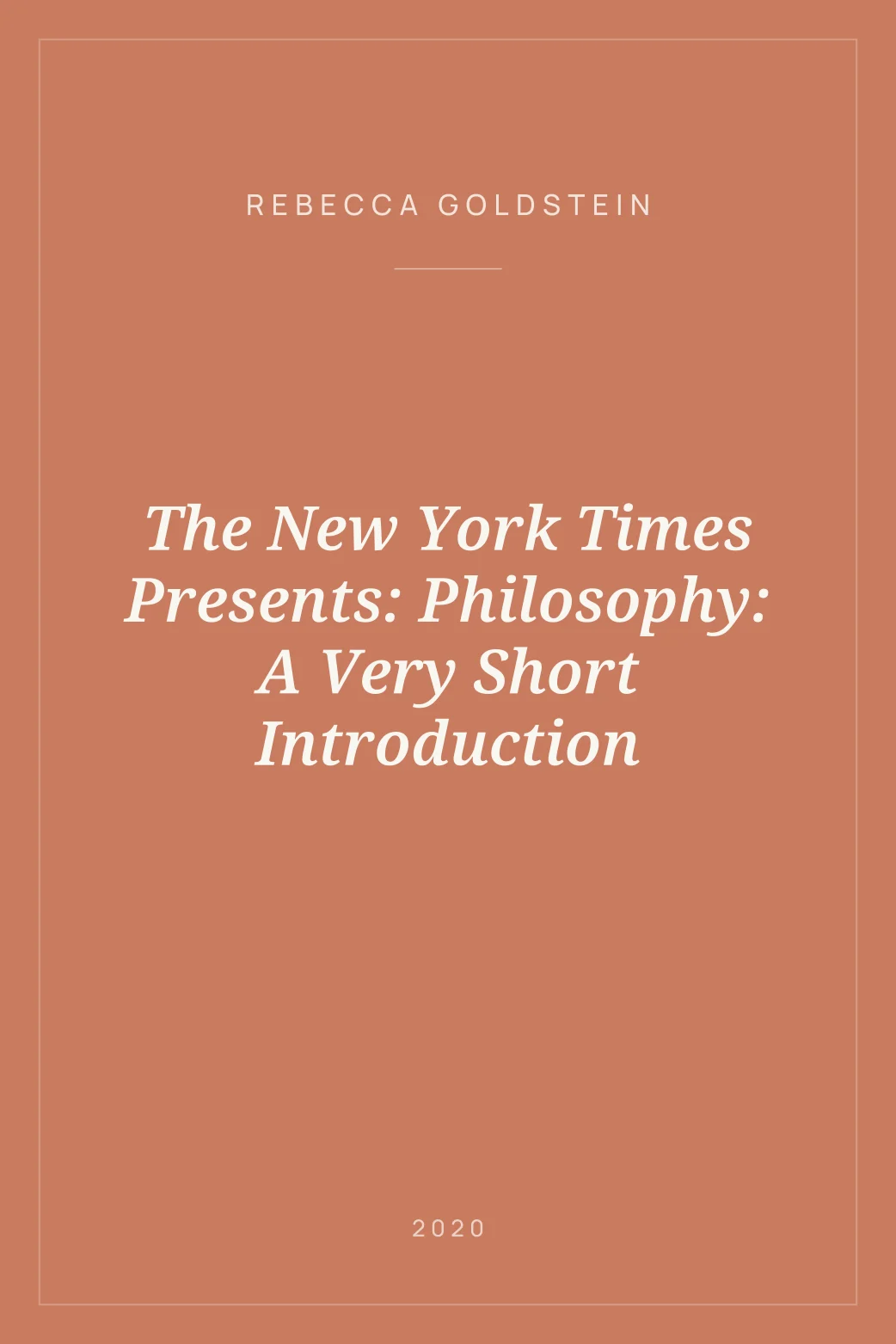 Portada de The New York Times Presents: Philosophy: A Very Short Introduction