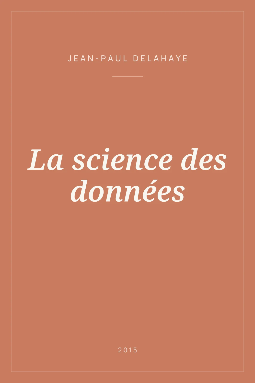 Portada de La science des données