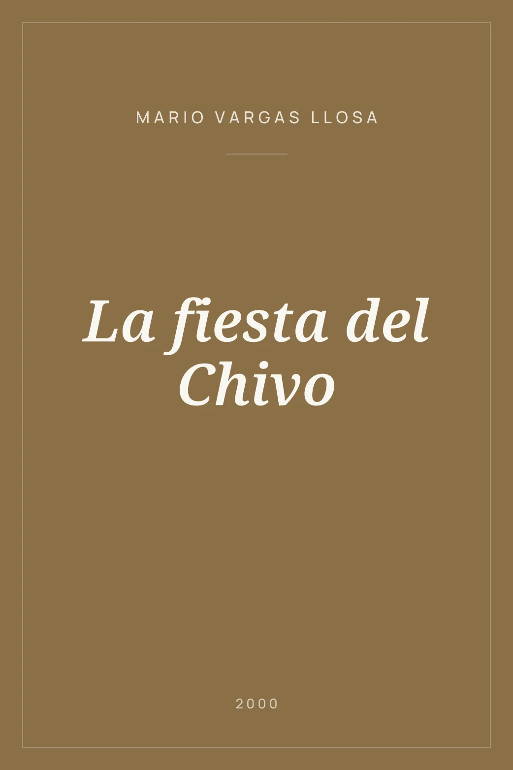 Portada de La fiesta del Chivo