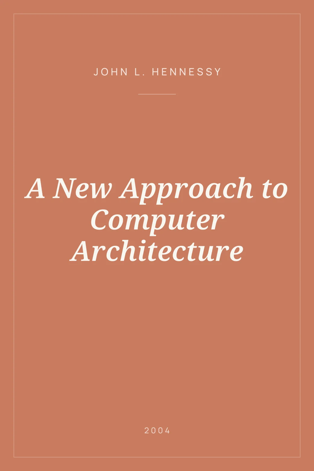 Portada de A New Approach to Computer Architecture