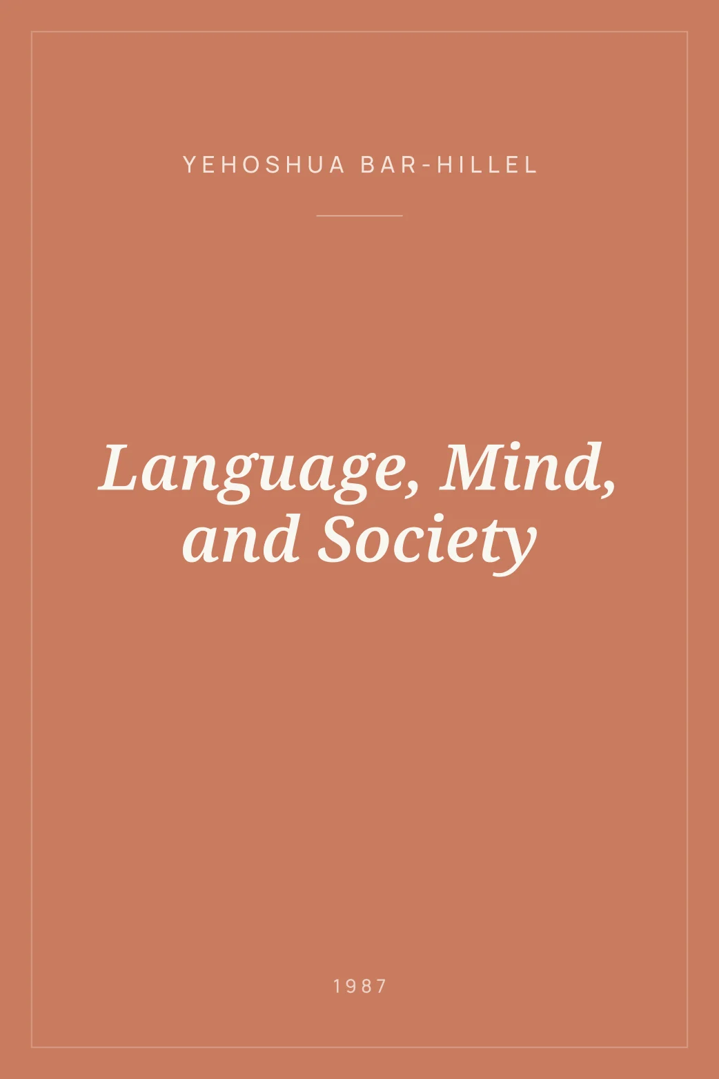 Portada de Language, Mind, and Society