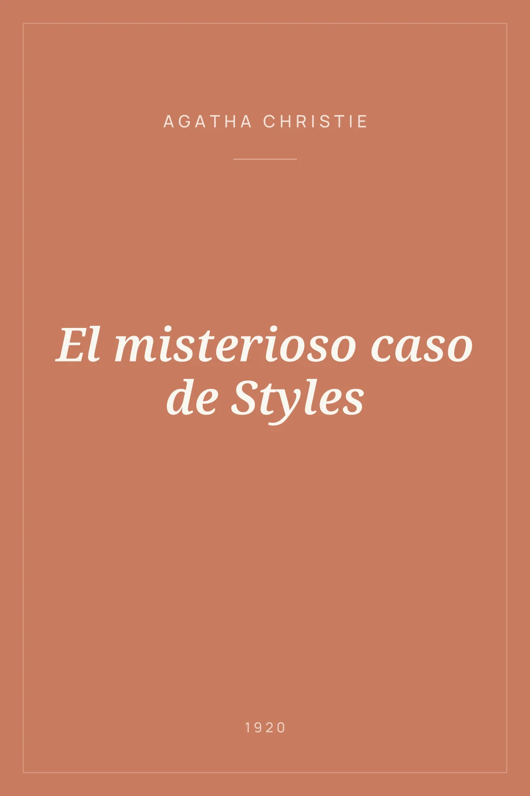 Portada de El misterioso caso de Styles