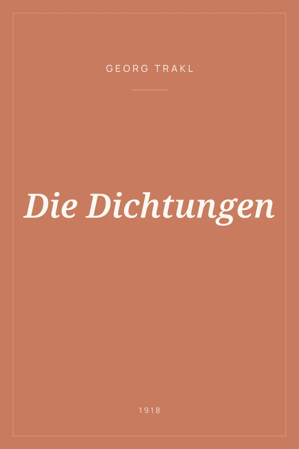 Portada de Die Dichtungen