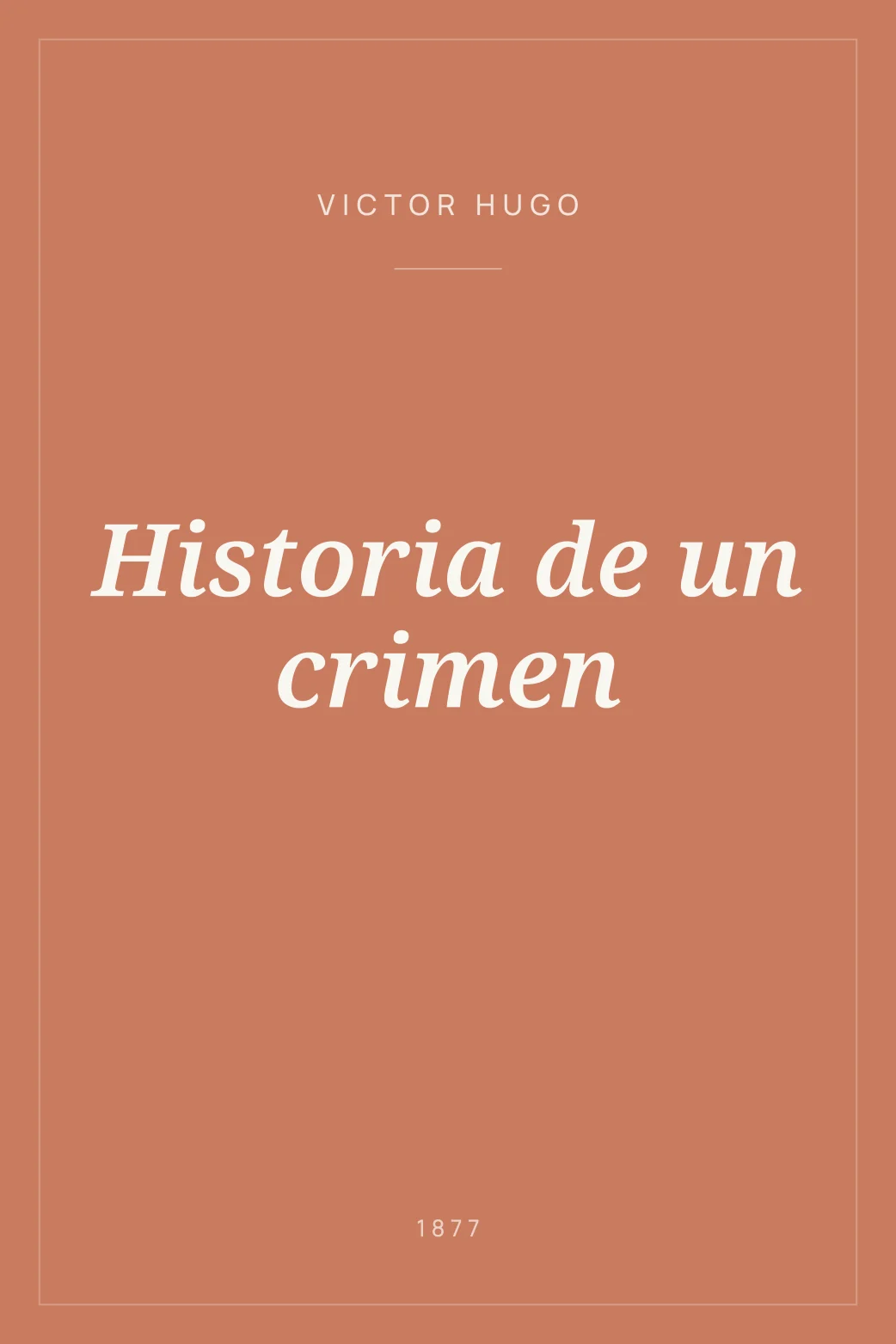 Portada de Historia de un crimen