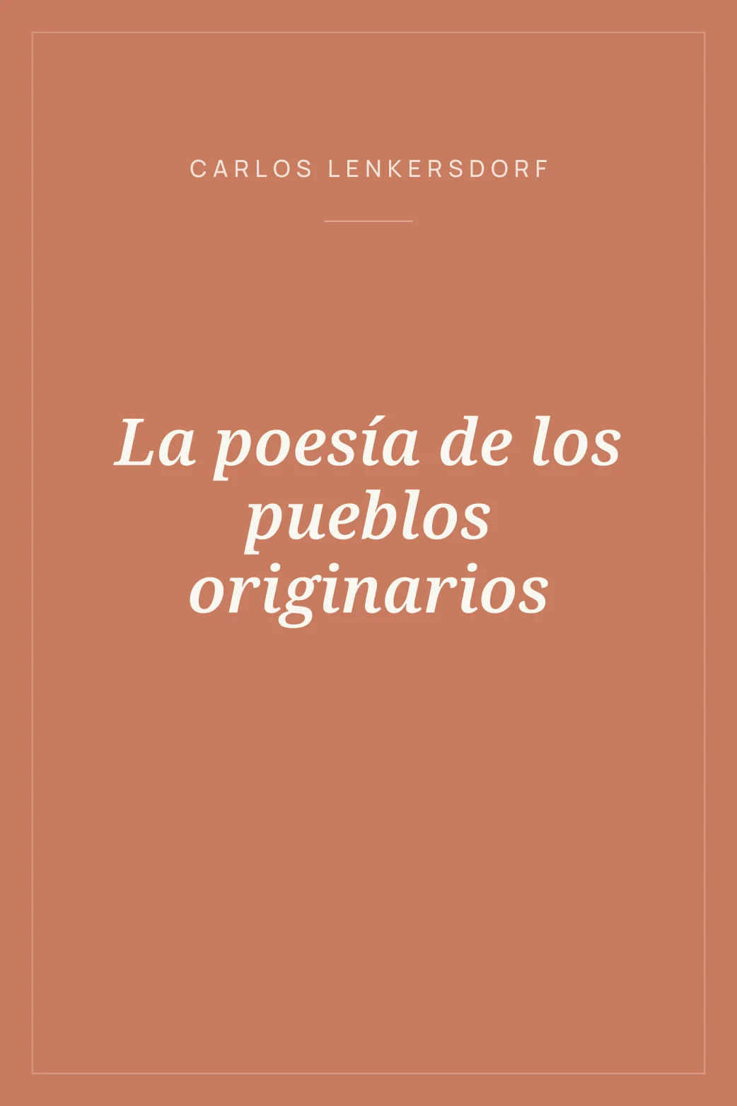 Portada de La poesía de los pueblos originarios