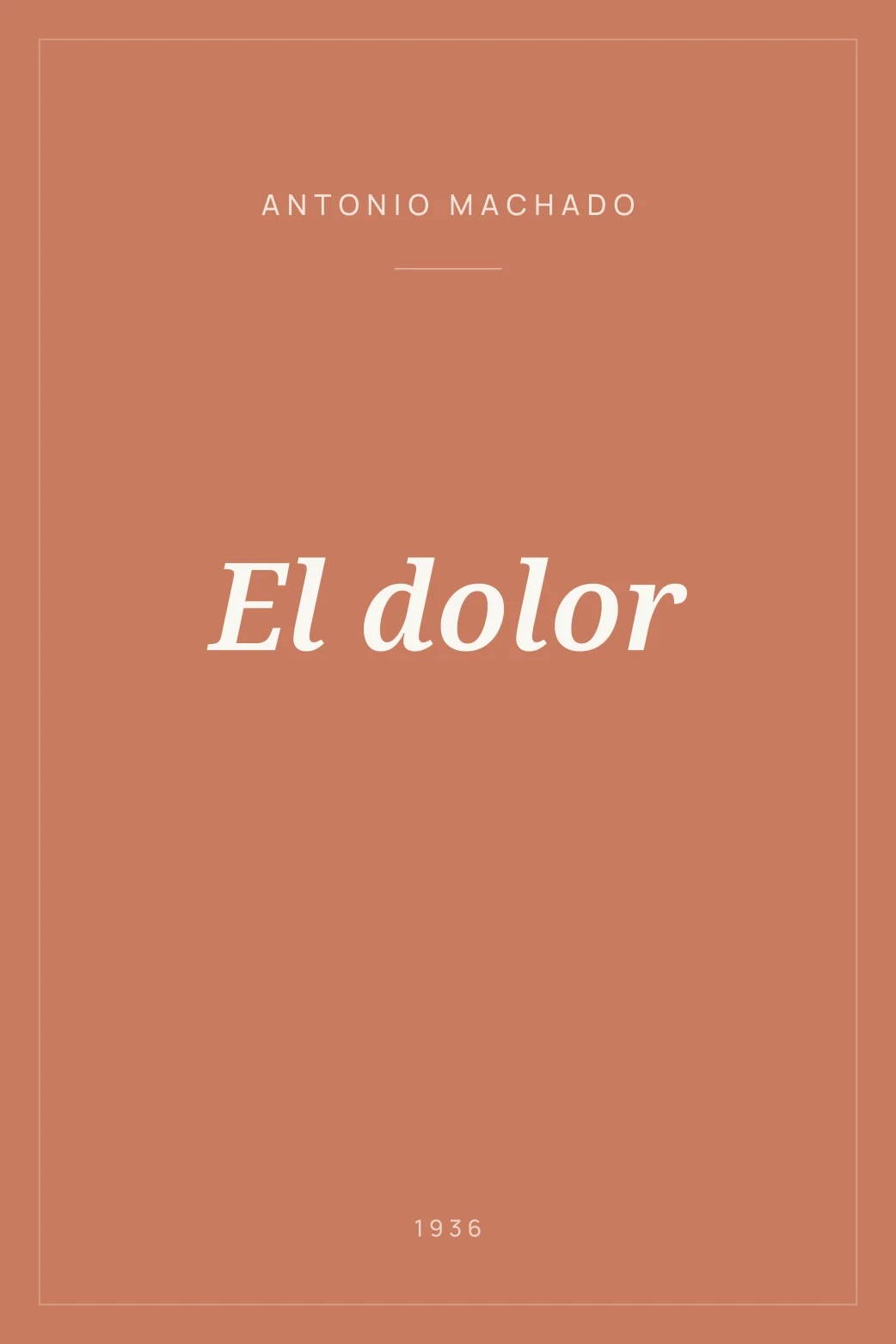 Portada de El dolor