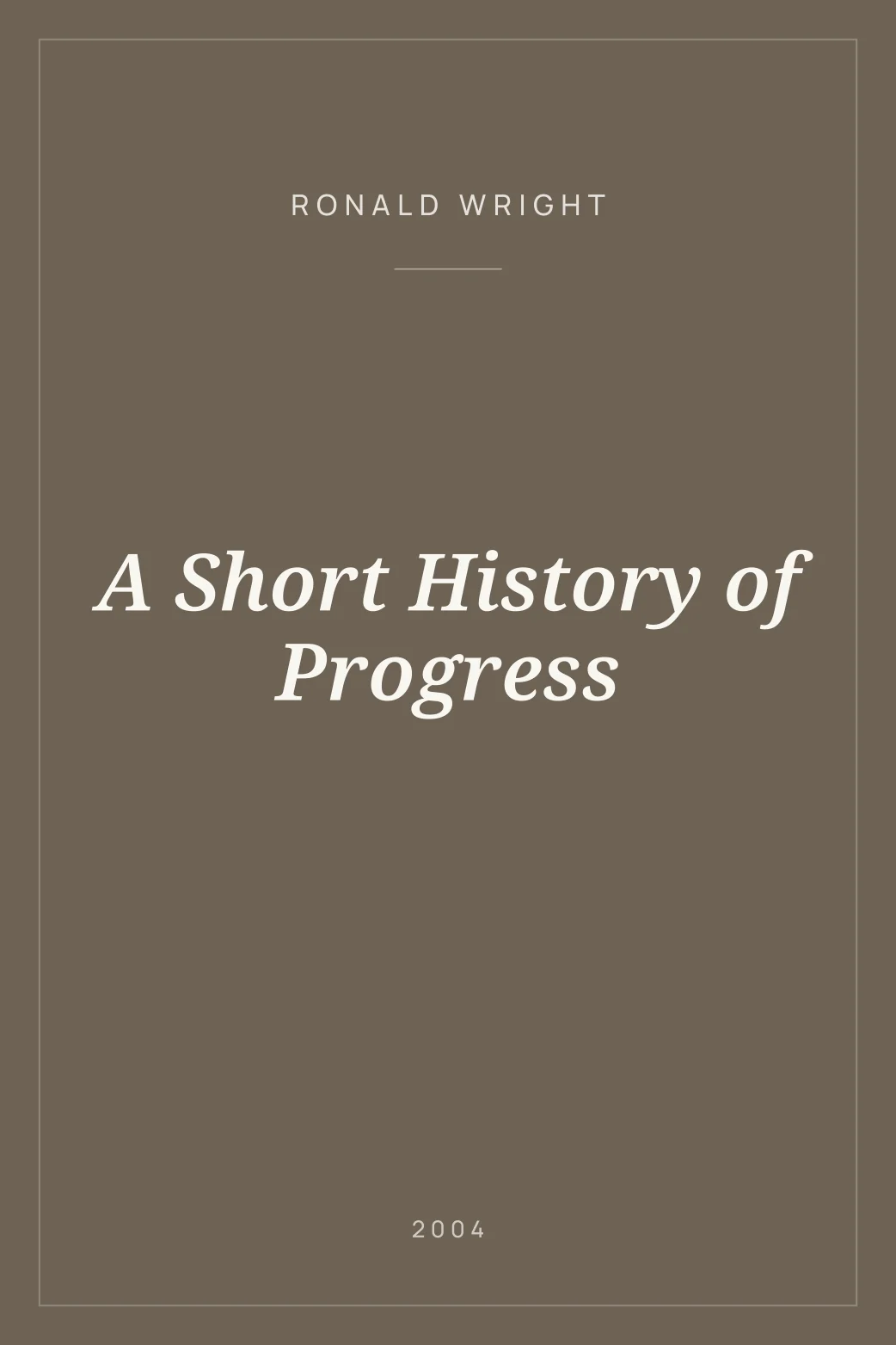 Portada de A Short History of Progress