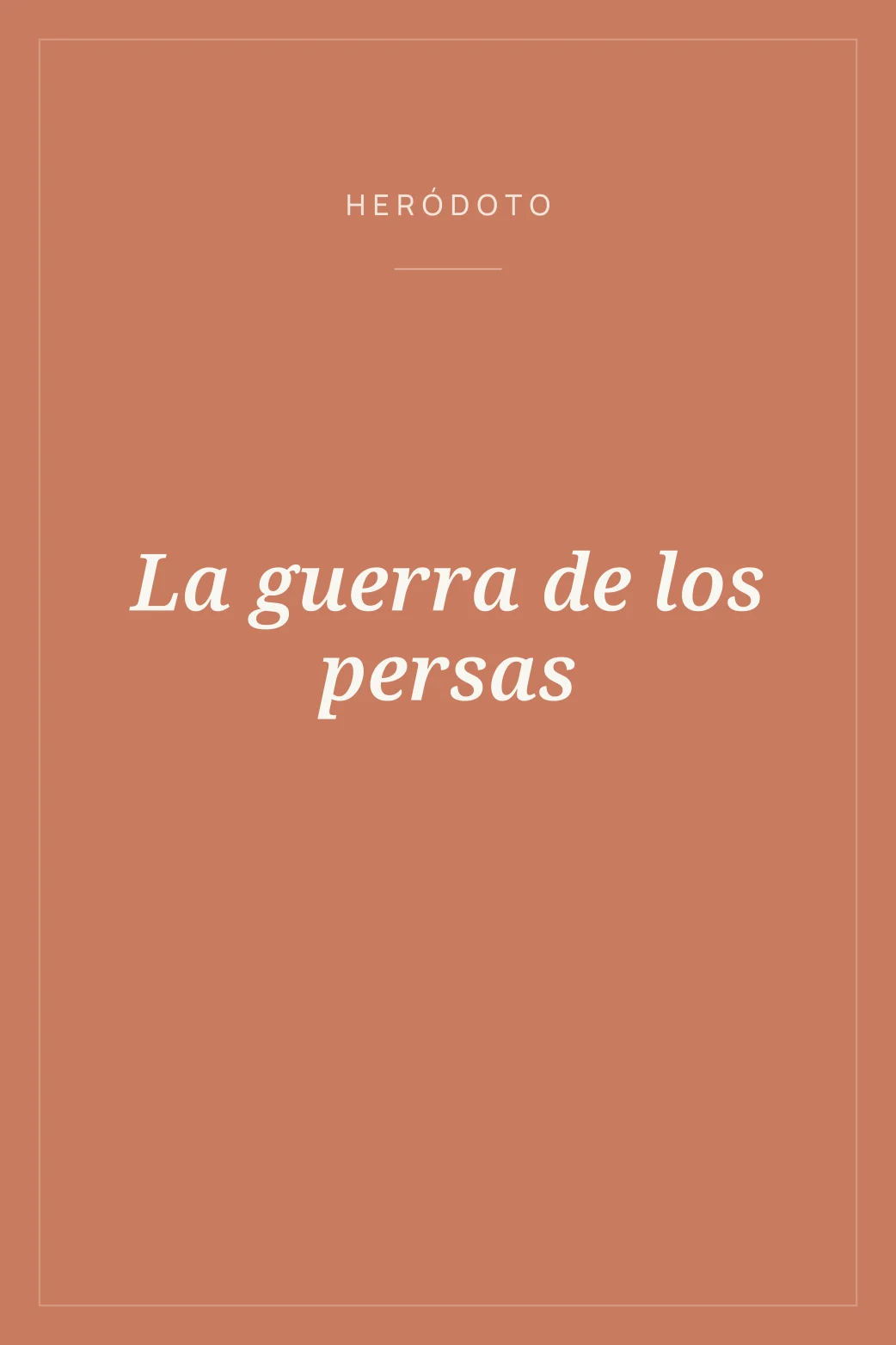 Portada de La guerra de los persas