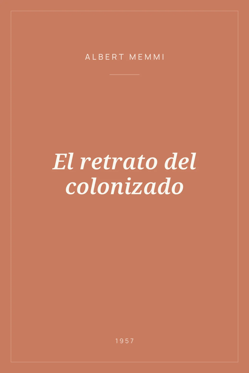 Portada de El retrato del colonizado