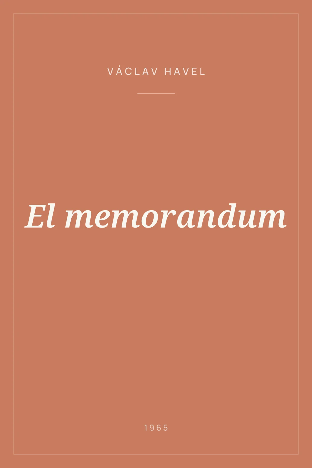 Portada de El memorandum