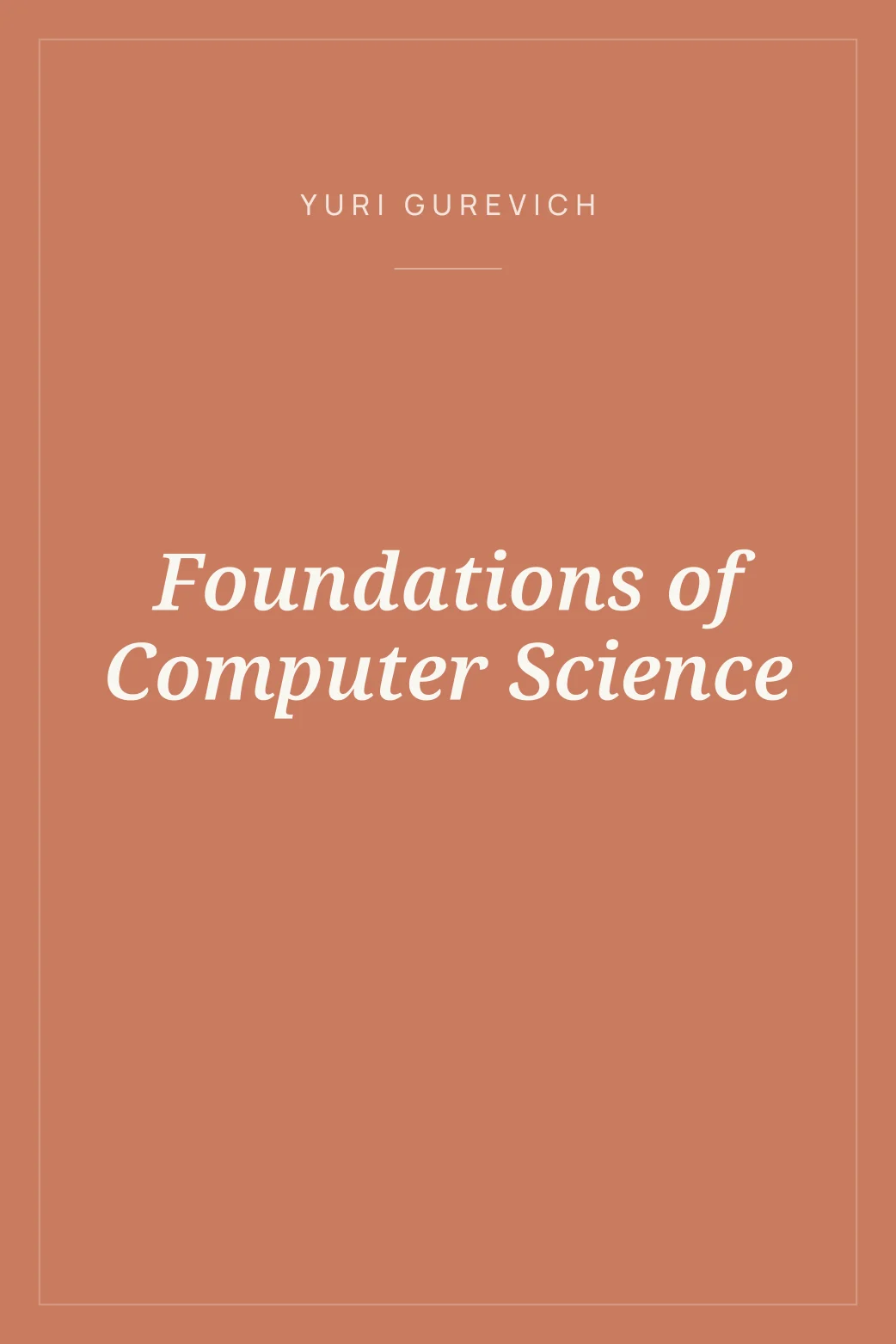 Portada de Foundations of Computer Science