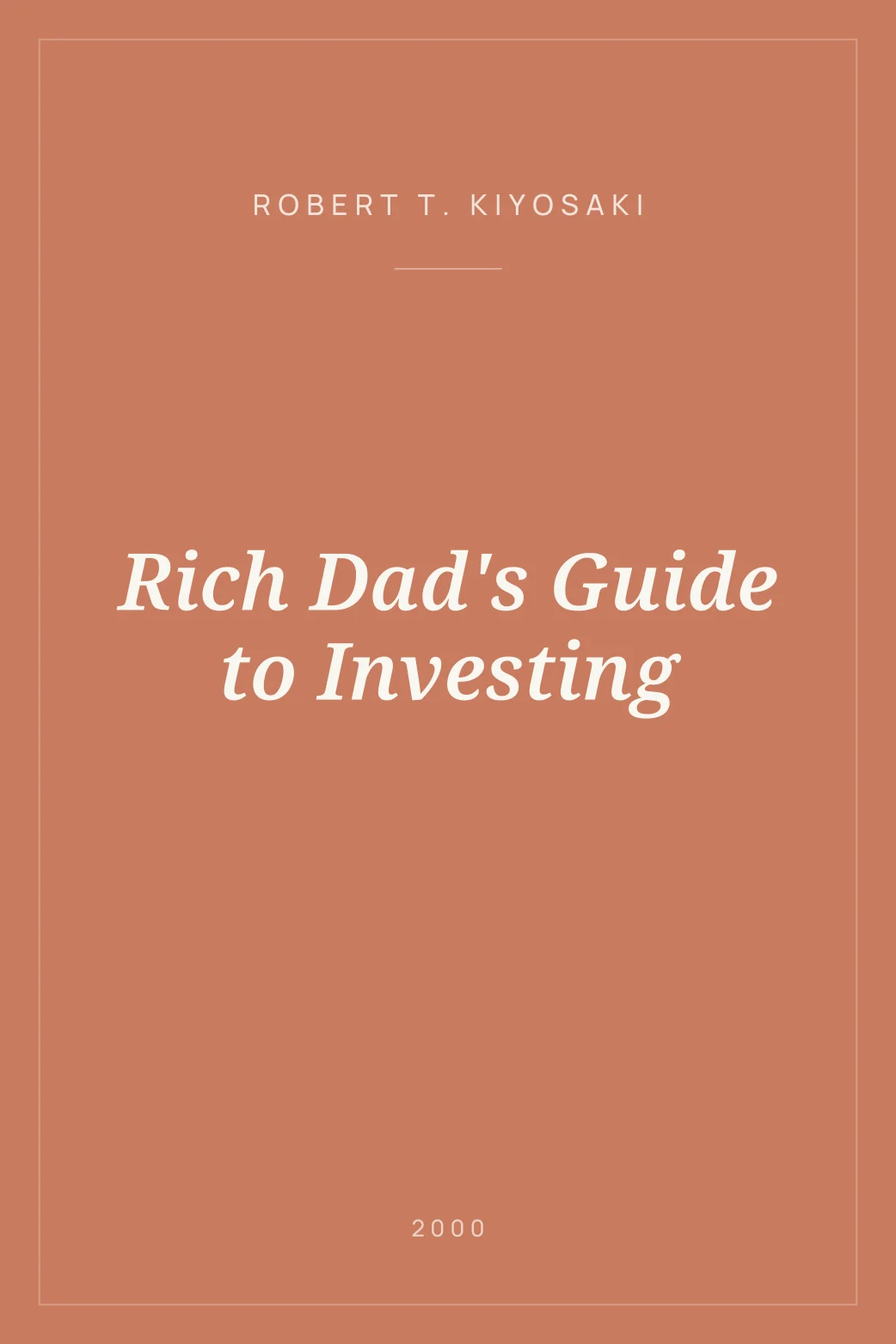 Portada de Rich Dad's Guide to Investing