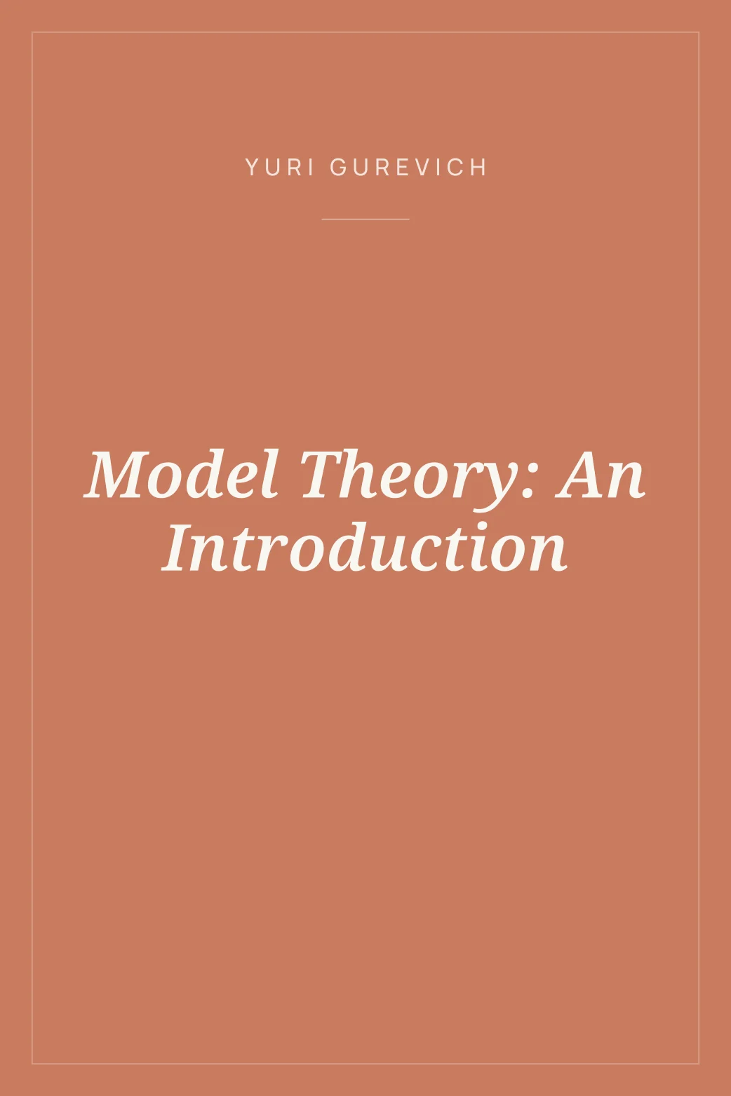 Portada de Model Theory: An Introduction