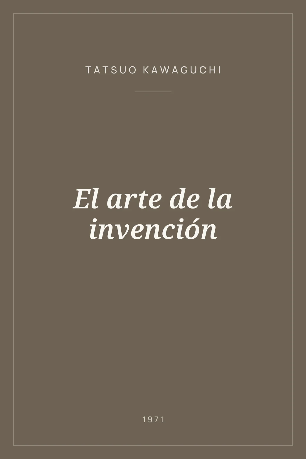 Portada de El arte de la invención