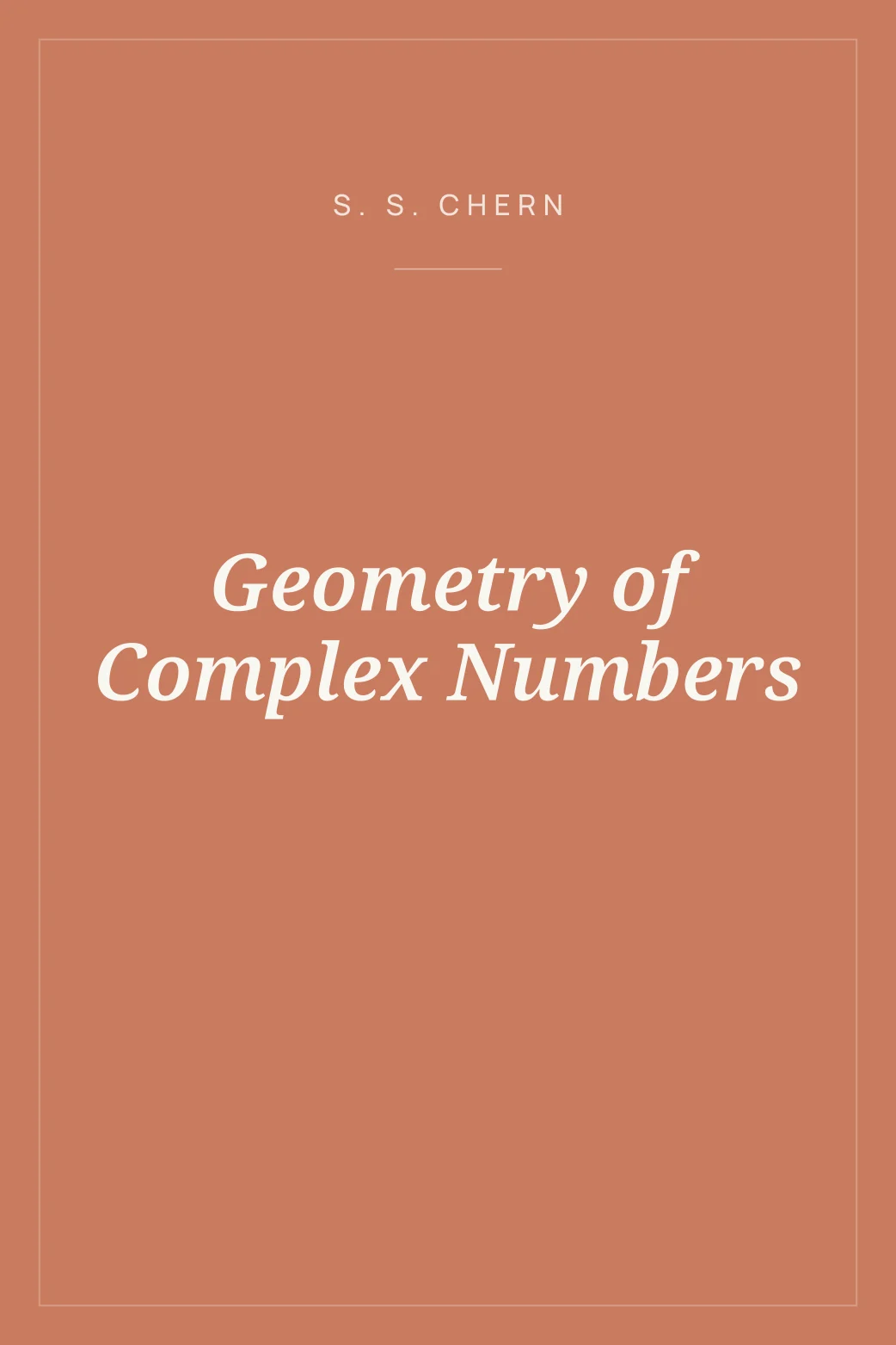 Portada de Geometry of Complex Numbers
