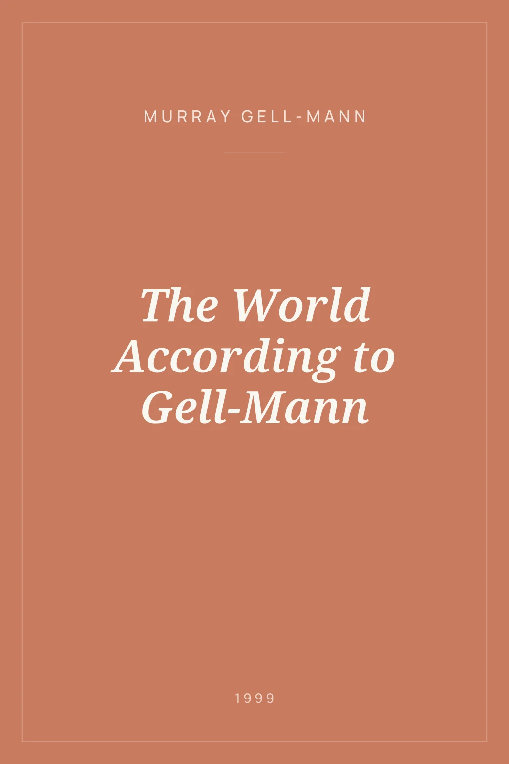 Portada de The World According to Gell-Mann
