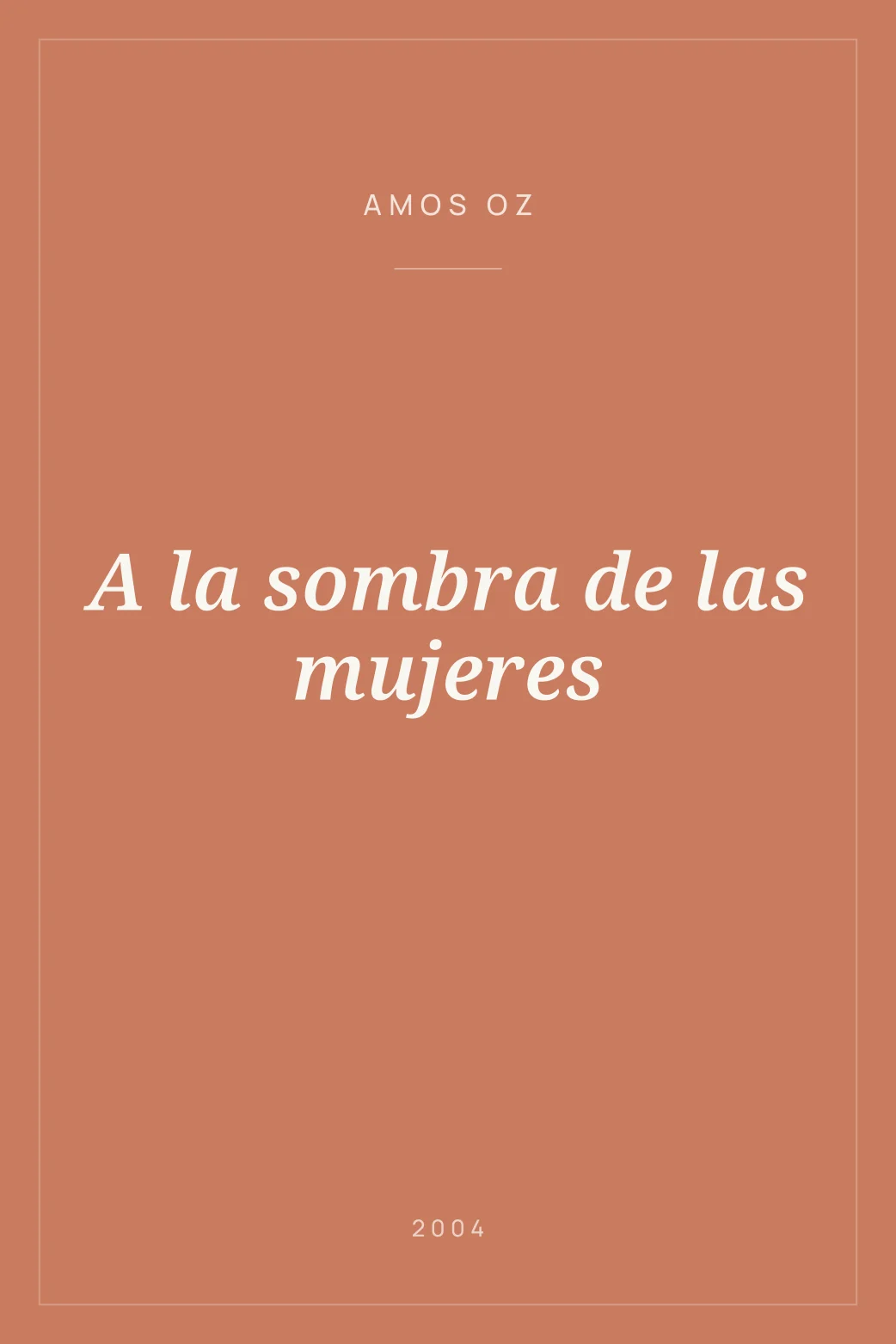 Portada de A la sombra de las mujeres