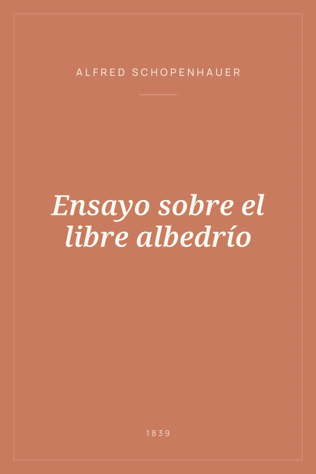 Portada de Ensayo sobre el libre albedrío