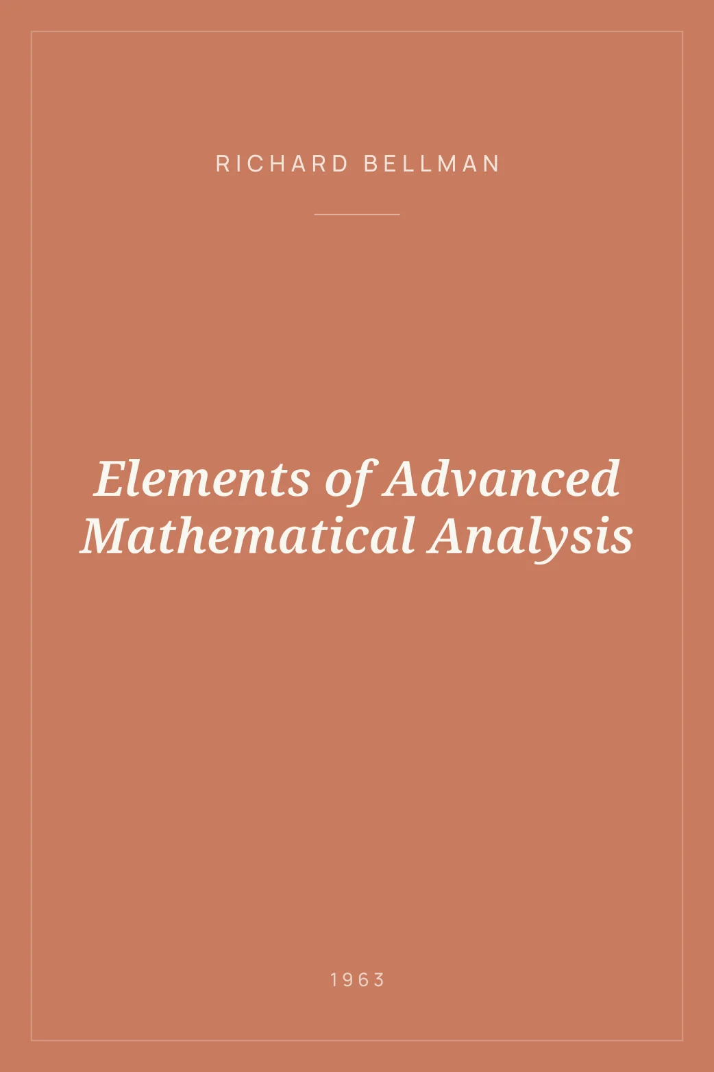 Portada de Elements of Advanced Mathematical Analysis