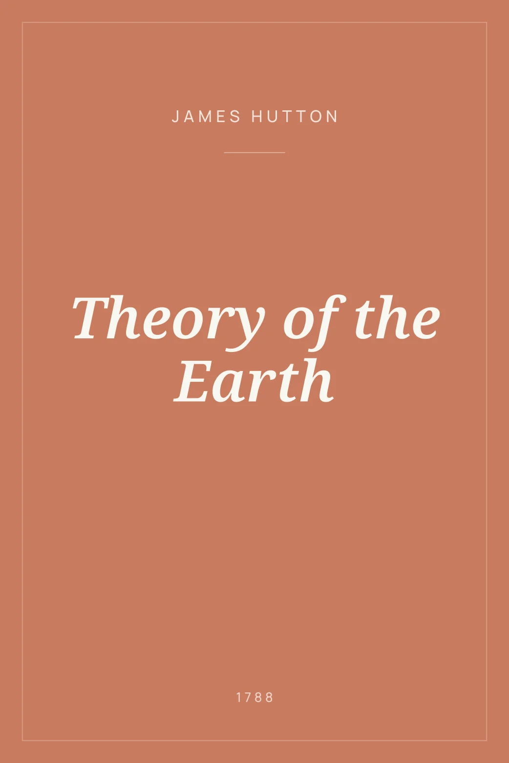 Portada de Theory of the Earth