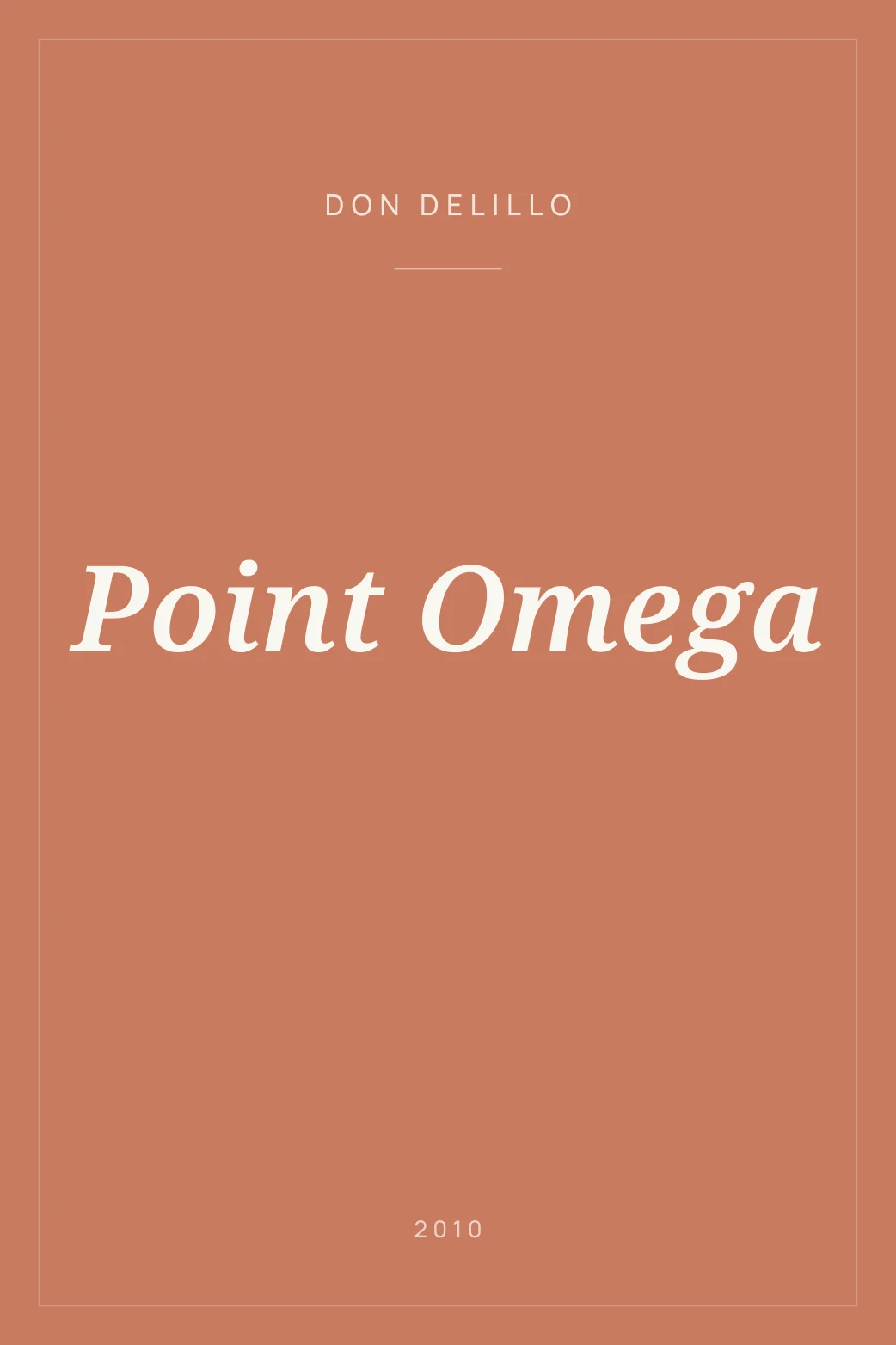 Portada de Point Omega