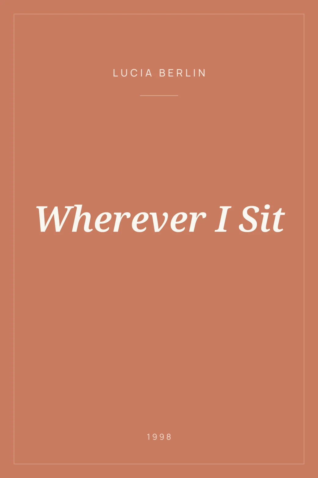 Portada de Wherever I Sit